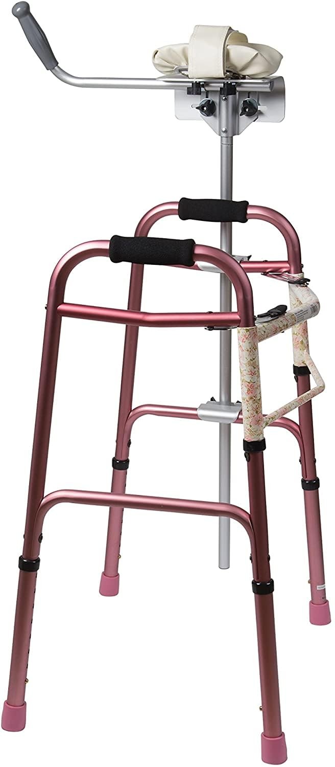 DMI MABIS walker platform attachment with adjustable padded cuff, lightweight aluminum design, no tools needed, for improved mobility.