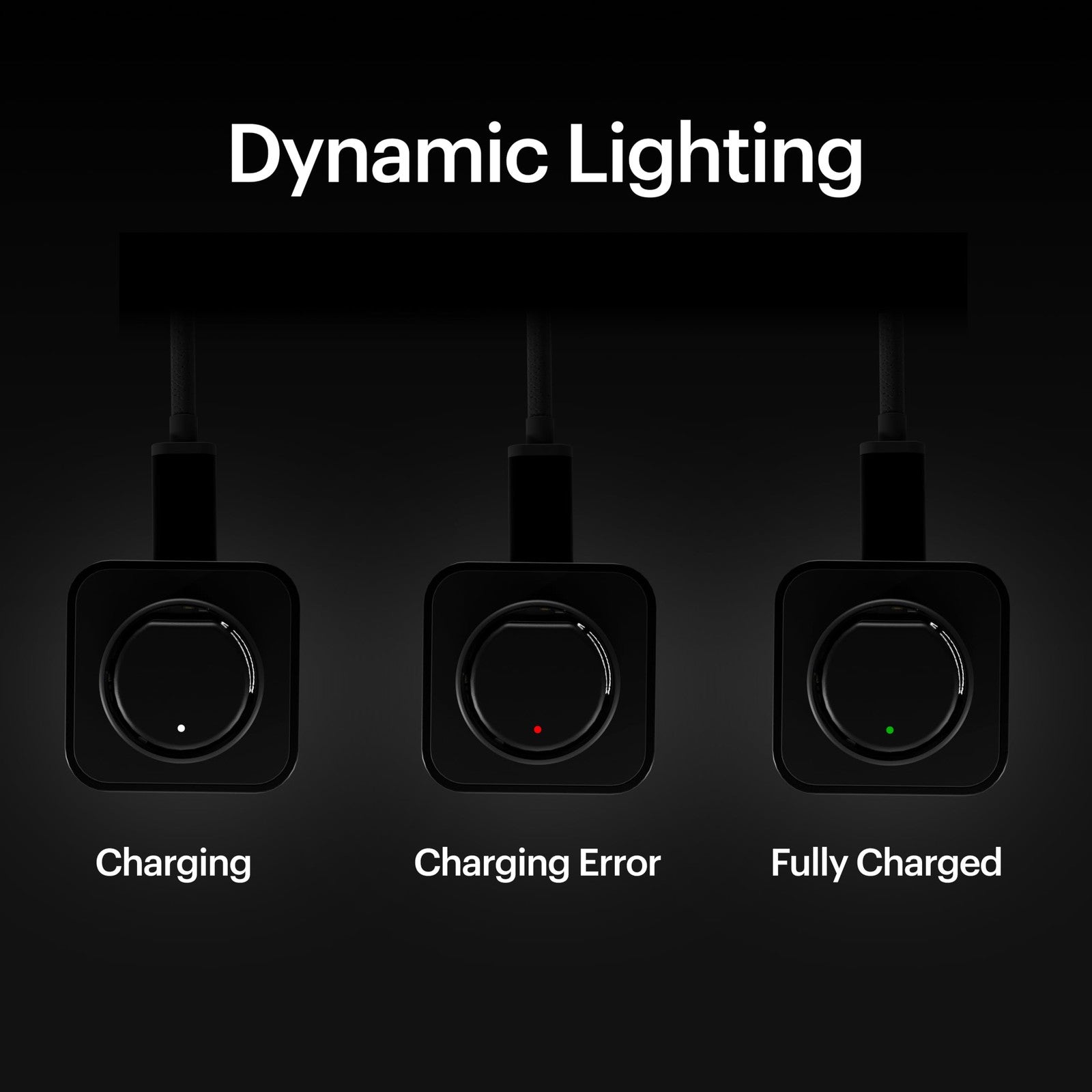 Ultrahuman Ring Charger connected to the fitness ring, showcasing easy charging solution for Ultrahuman wearable device.
