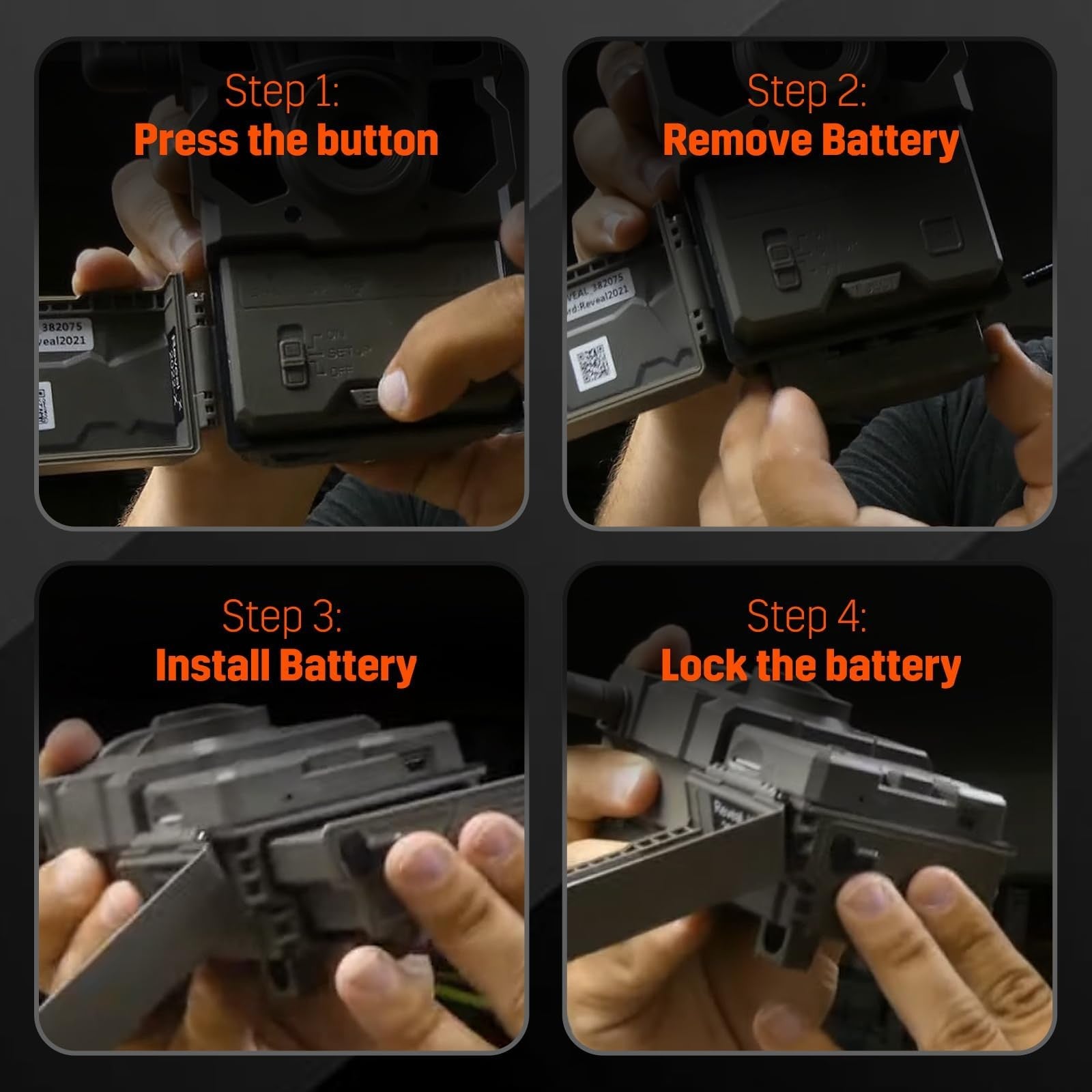 Azonpower 6000mAh rechargeable lithium battery pack for Reveal trail camera, showing the compact battery and packaging.