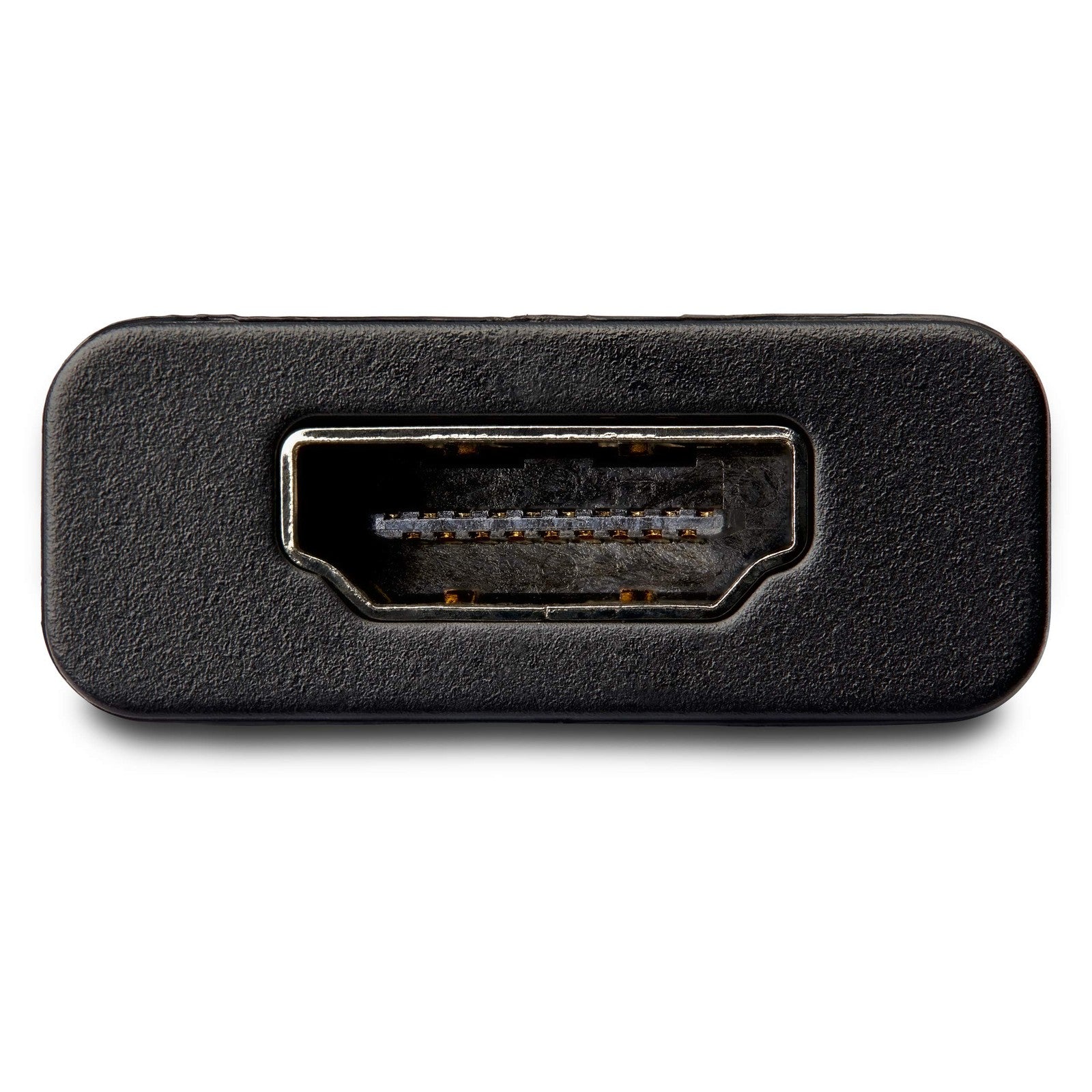 StarTech.com DisplayPort to HDMI adapter showing active adapter with DisplayPort connector and HDMI port for 4K 60Hz HDR10 support
