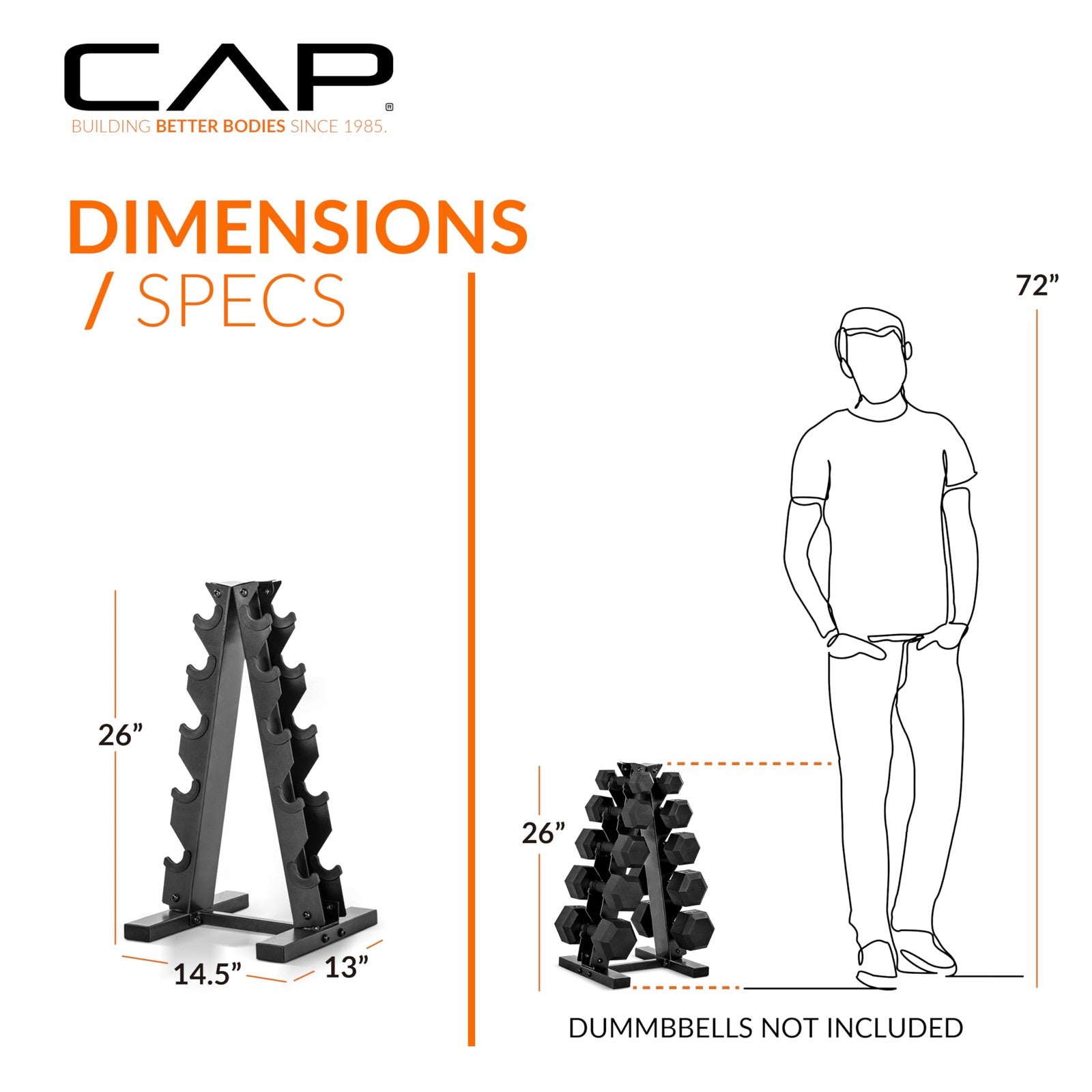 Blue Cap Barbell A-Frame Dumbbell Weight Rack with multiple slots for storing dumbbells securely.