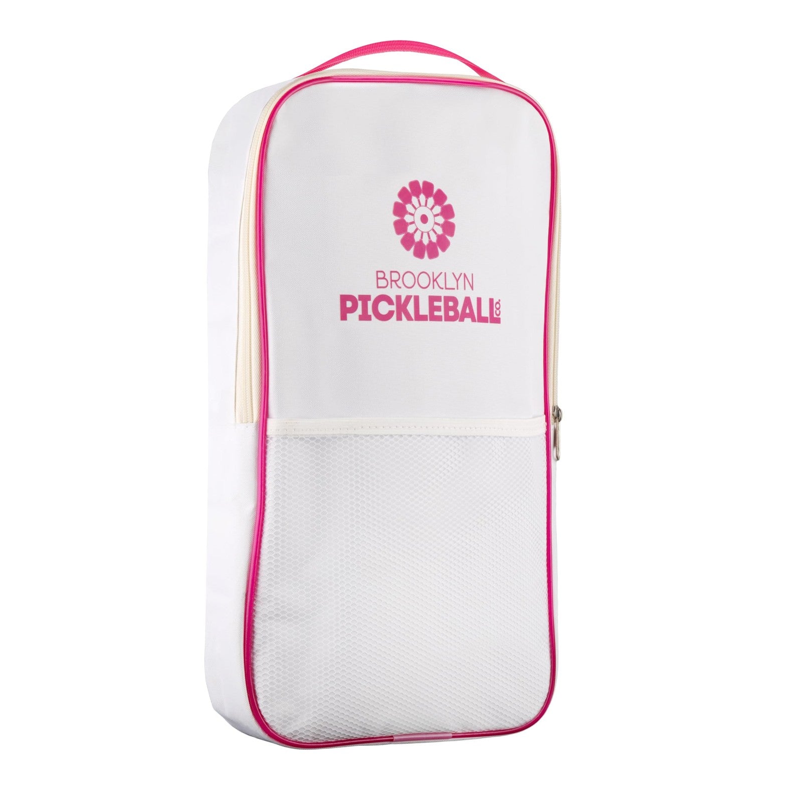 Brooklyn Pickleball Co. set of 2 premium carbon fiber pickleball paddles with USAPA approval, shown with close-up of paddle surfaces.