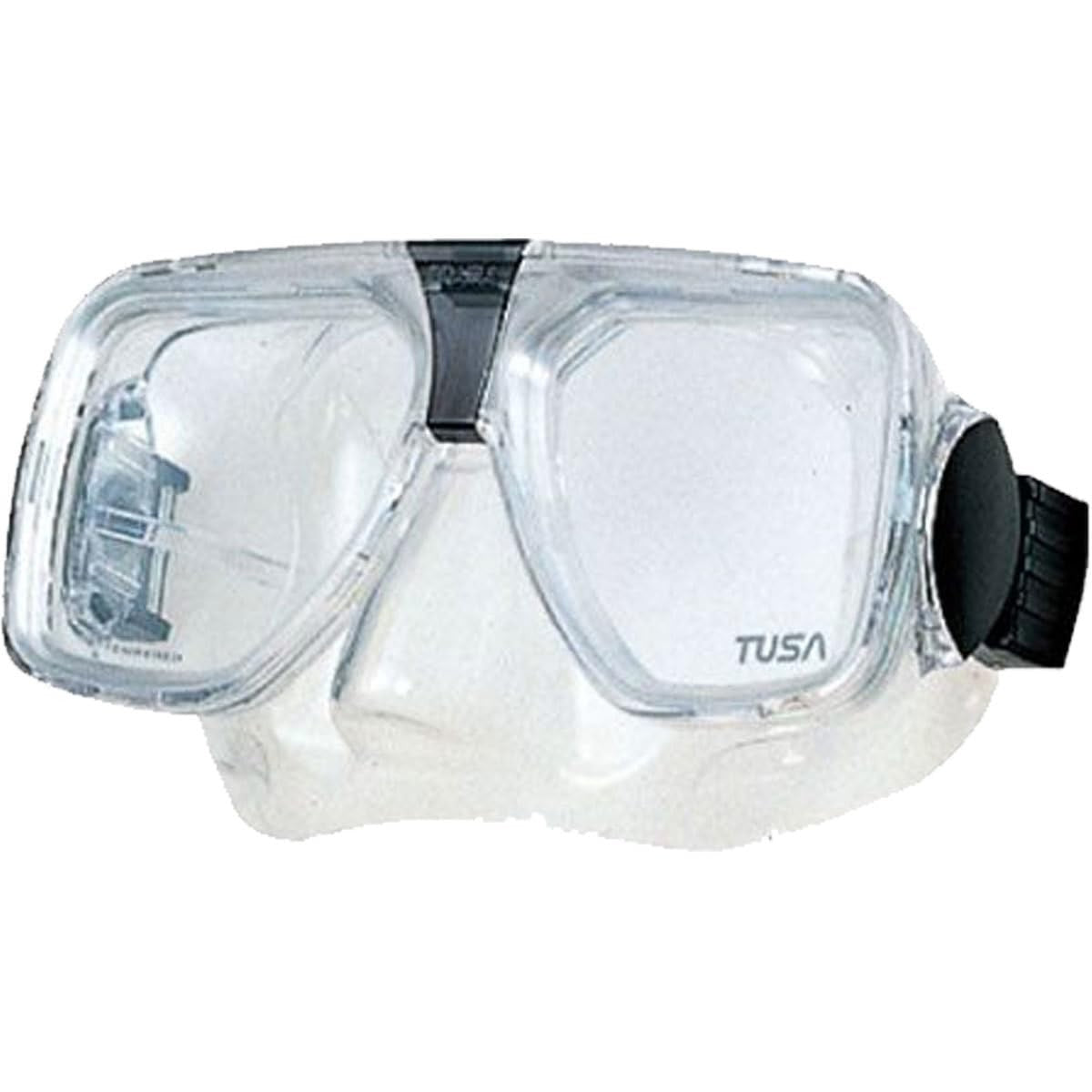 TUSA TM-5700 Liberator Plus scuba diving mask in cobalt blue with adjustable strap and clear lens for underwater visibility.