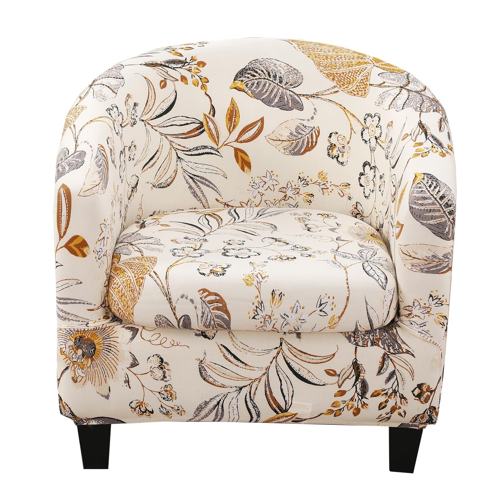 CRFATOP club chair slipcover with matching cushion cover, printed 2-piece set for tub chairs, protects and decorates furniture.