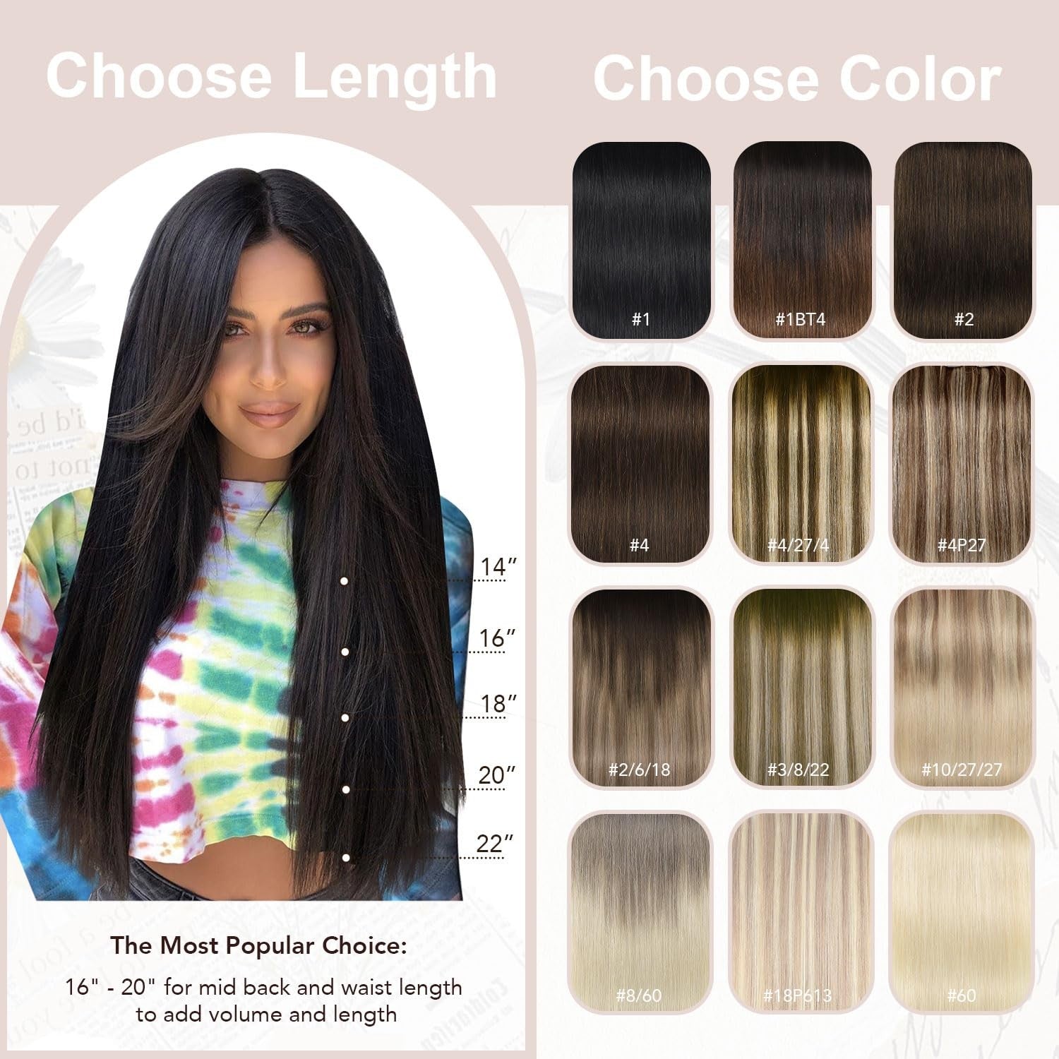 XDhair clip-in hair extensions, 100g 14-inch ash brown straight real human hair, showcasing the sleek, natural-looking hair strands.