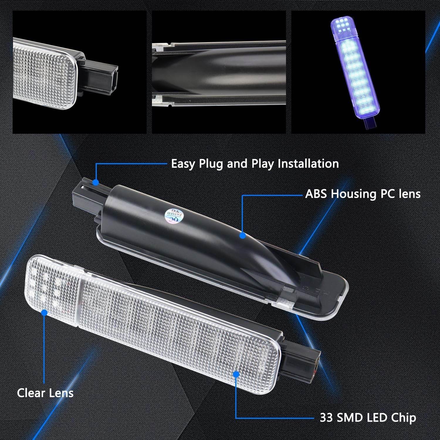 AFEISOL LED blue door panel courtesy lights for Chevy Silverado GMC trucks