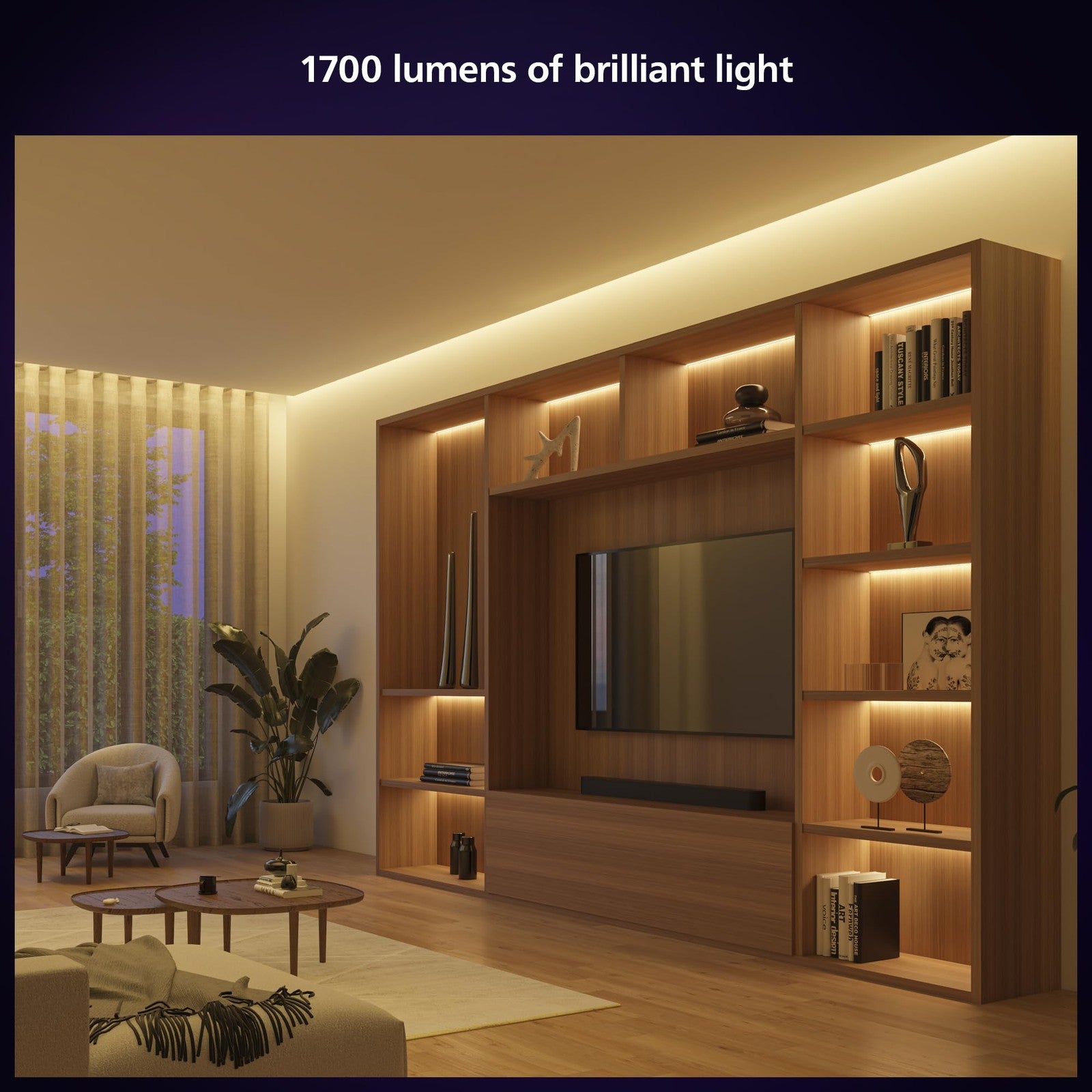 Bluetooth smart lightstrip extension by Philips Hue, 1 meter (3 feet), flexible LED strip without plug, voice-controlled lighting accessory.