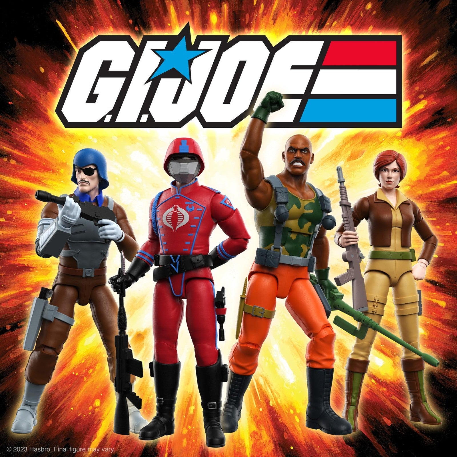 Super7 Ultimates G.I. Joe Cover Girl 7-inch action figure with accessories, detailed figure with combat outfit and gear.