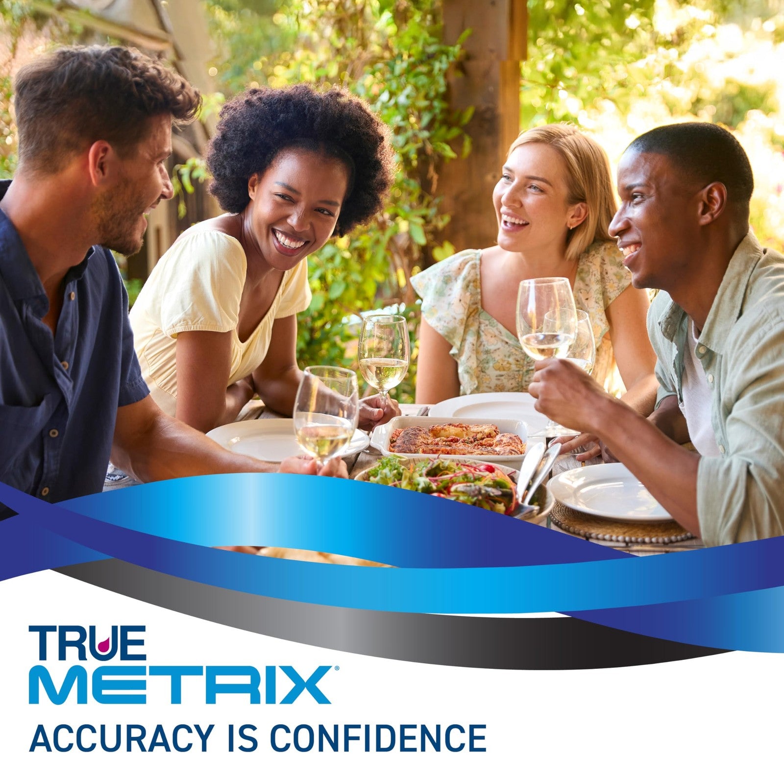 True Metrix blood glucose test strips in a 2-pack, showing 200 strips in sealed packaging for diabetes testing.