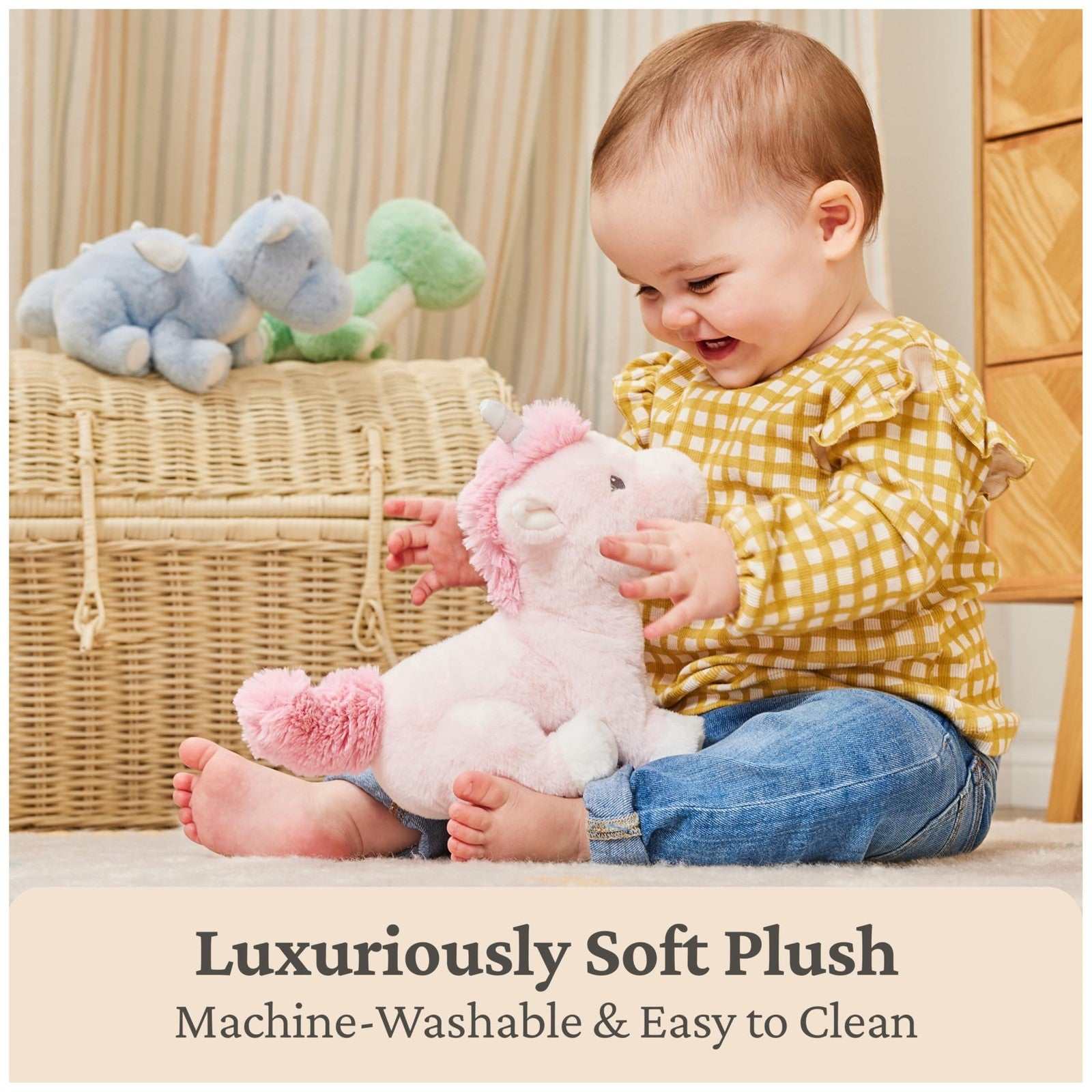 GUND Baby Alora pink unicorn plush stuffed animal for babies and toddlers 10 inch