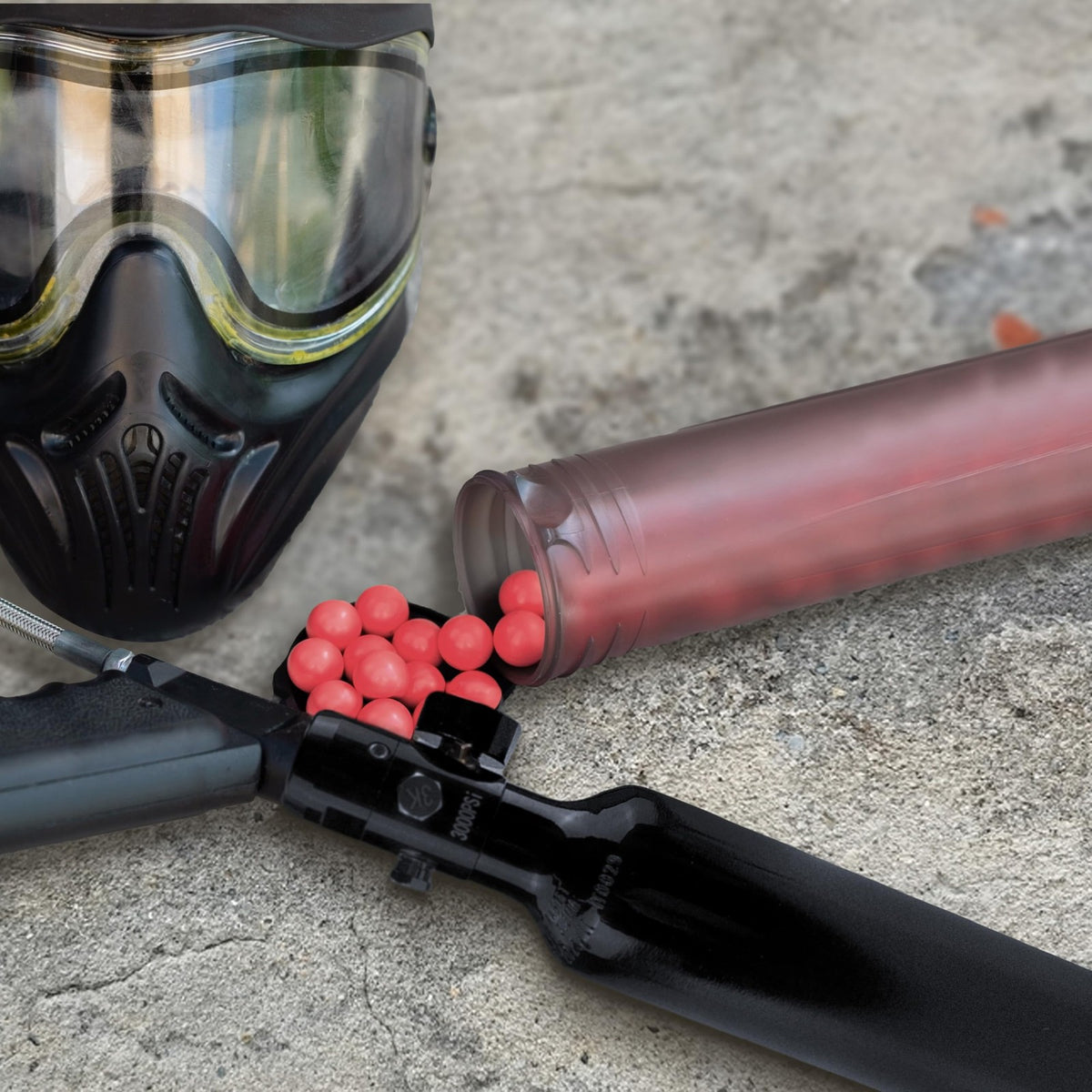 Orctac 13Ci aluminum HPA paintball tank with 3000Psi capacity, shown in a close-up image, designed for compressed air paintball guns.