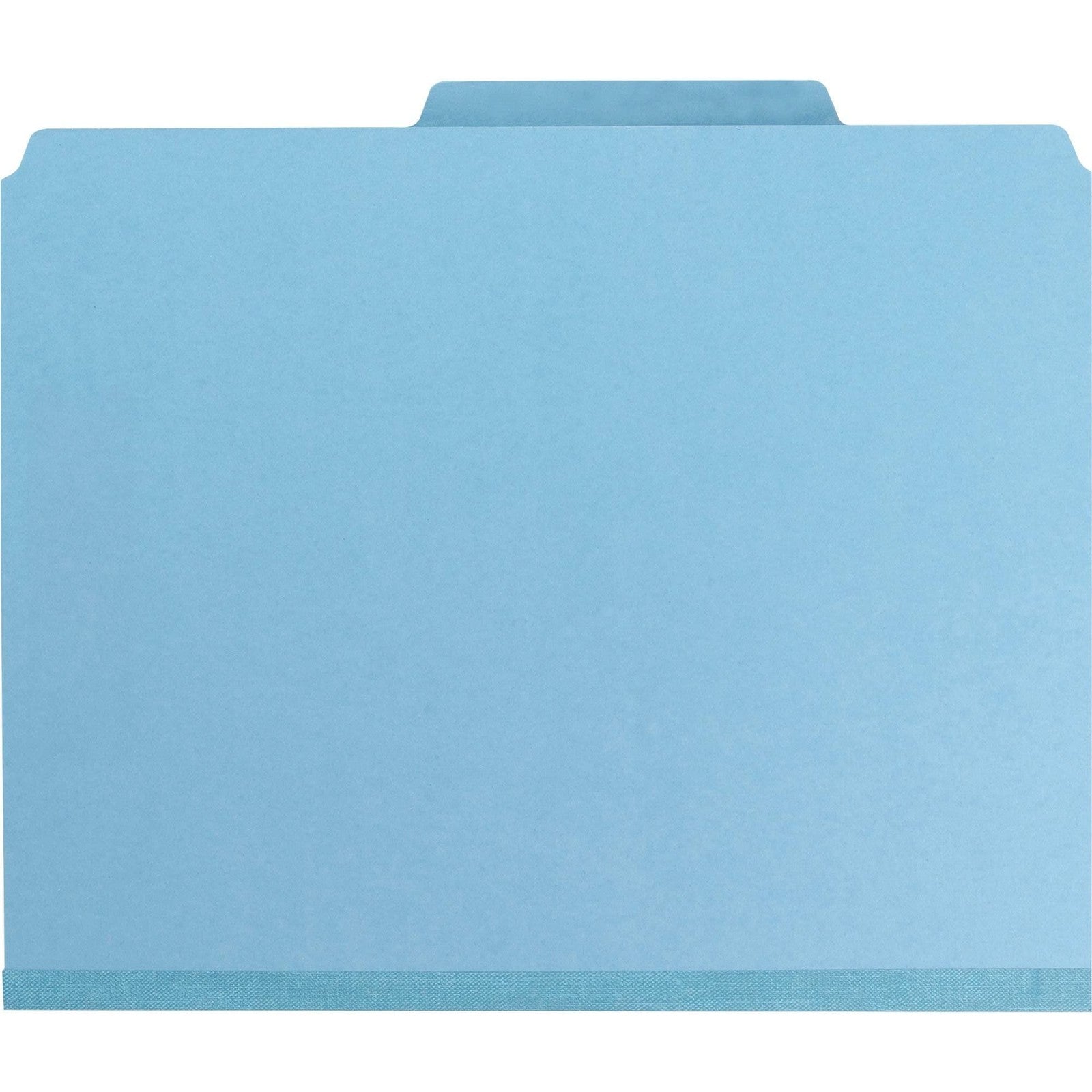 Smead Pressboard classification file folder with SafeSHIELD fasteners, 2 pockets and divider for organized document storage.