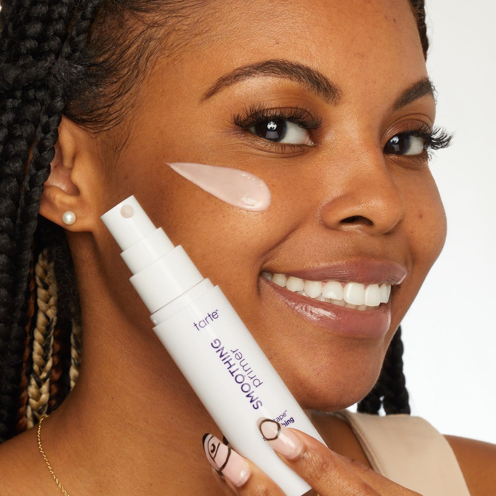 tarte Face Tape Smoothing Primer in a sleek tube, lightweight, long-wear makeup primer with a smooth, silky texture for radiant skin