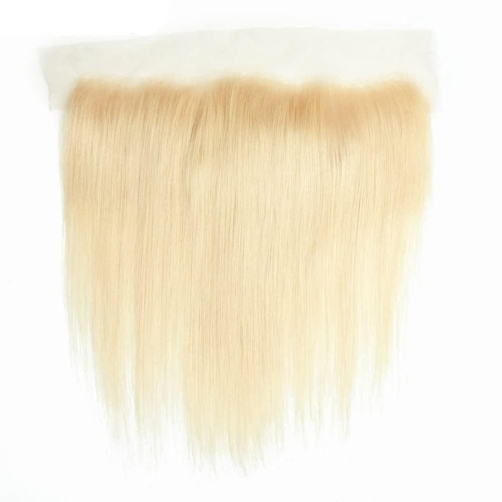 KAFEIER 13X4 HD 613 blonde straight human hair lace frontal closure