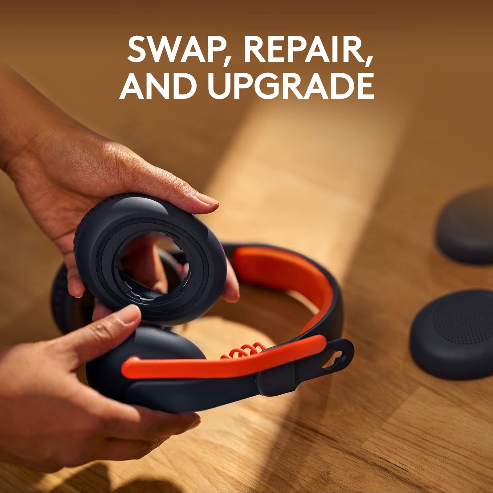 Logitech Zone Learn wired headset with adjustable headband and comfortable ear cushions for learners.