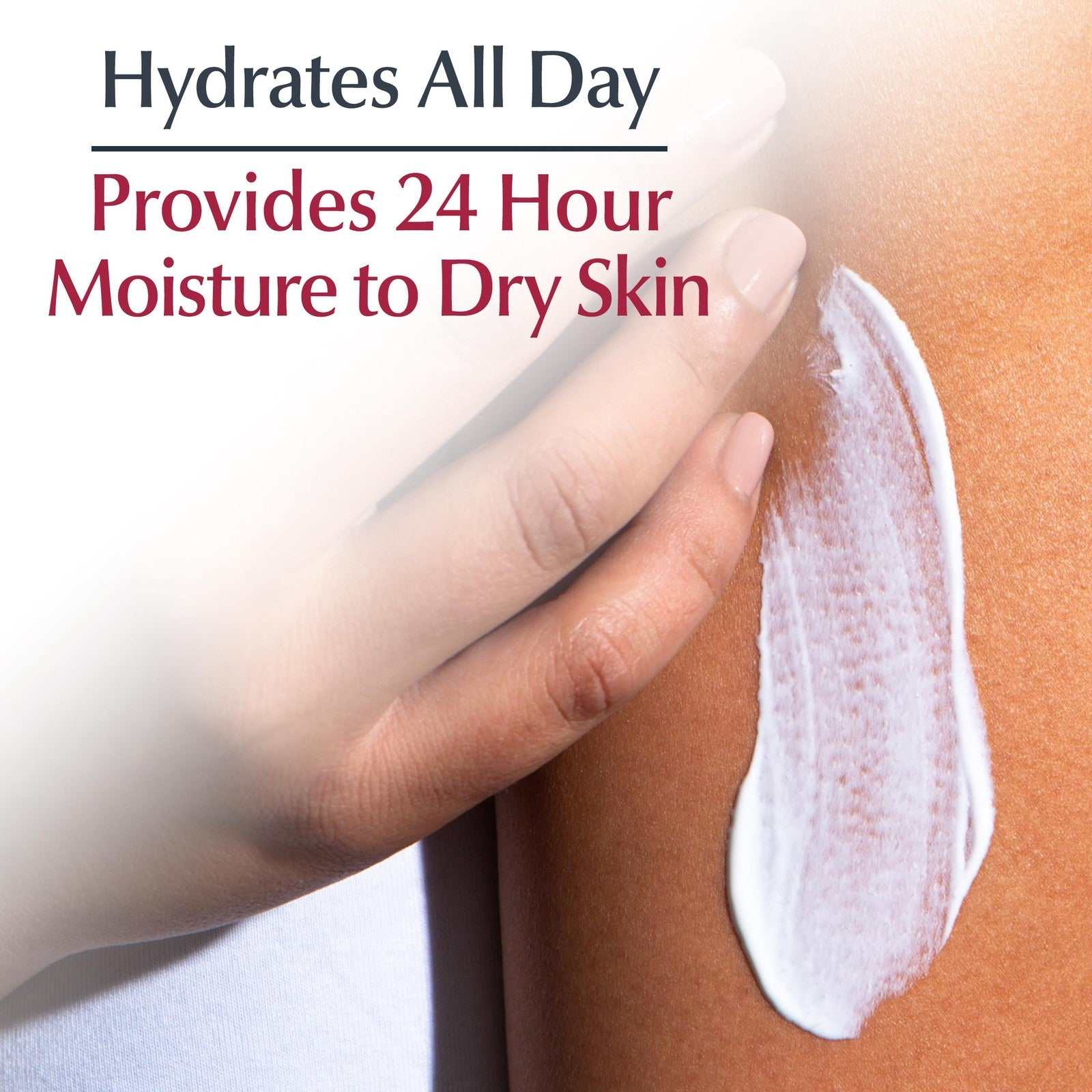 Eucerin Daily Hydration Body Cream SPF 30 for dry skin 8 oz white bottle