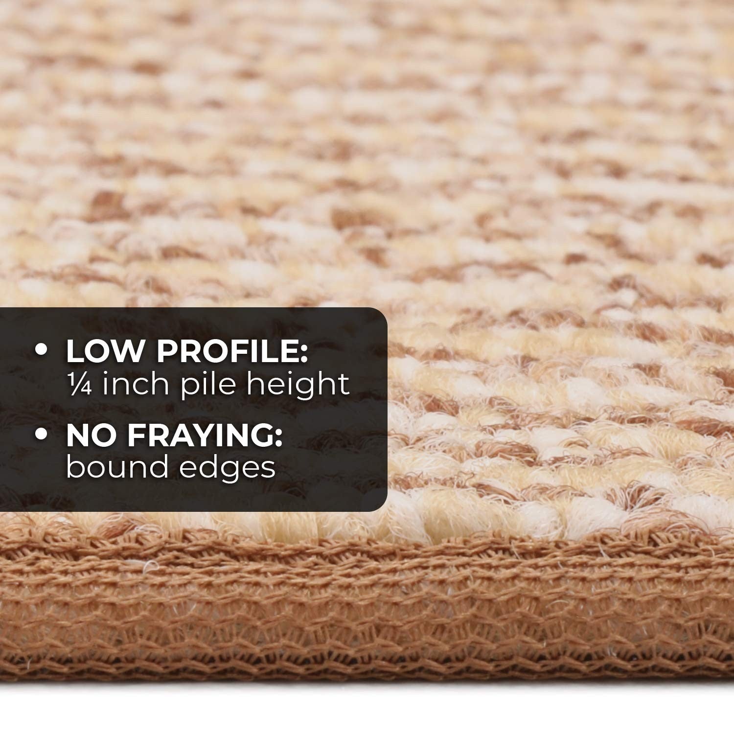 Skid-resistant indoor area rug from House, Home and More with a soft, textured surface suitable for living rooms or hallways.