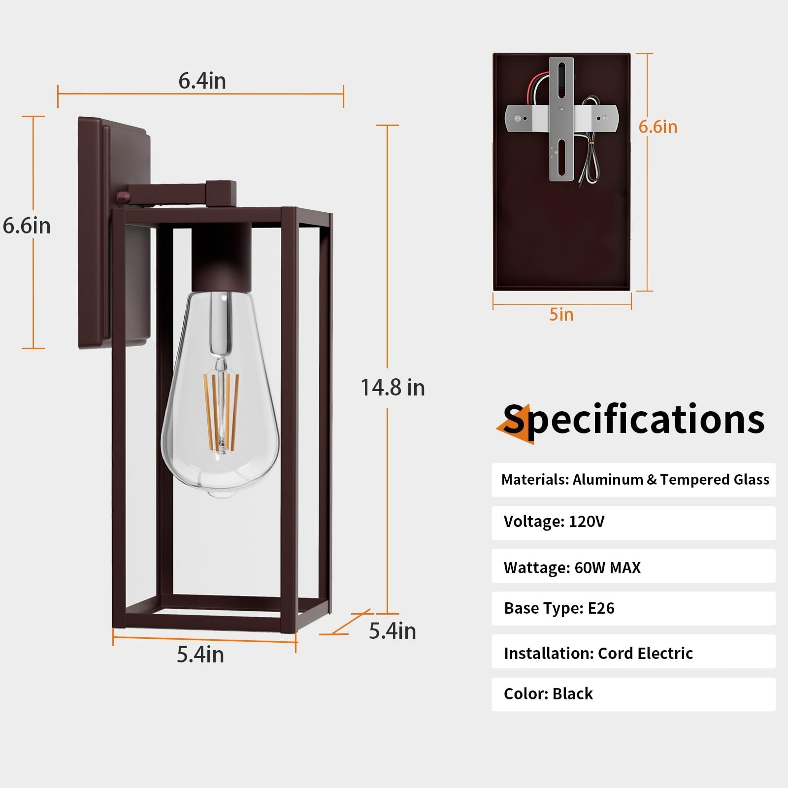 Two oil-rubbed bronze outdoor porch lights with classic design, mounted on a front exterior wall.