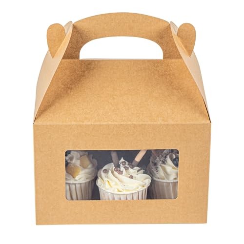 Bio Tek gable boxes for party favors by Restaurantware, 8.5 x 4.8 x 5.5 inches, set of 25, attractive gift packaging