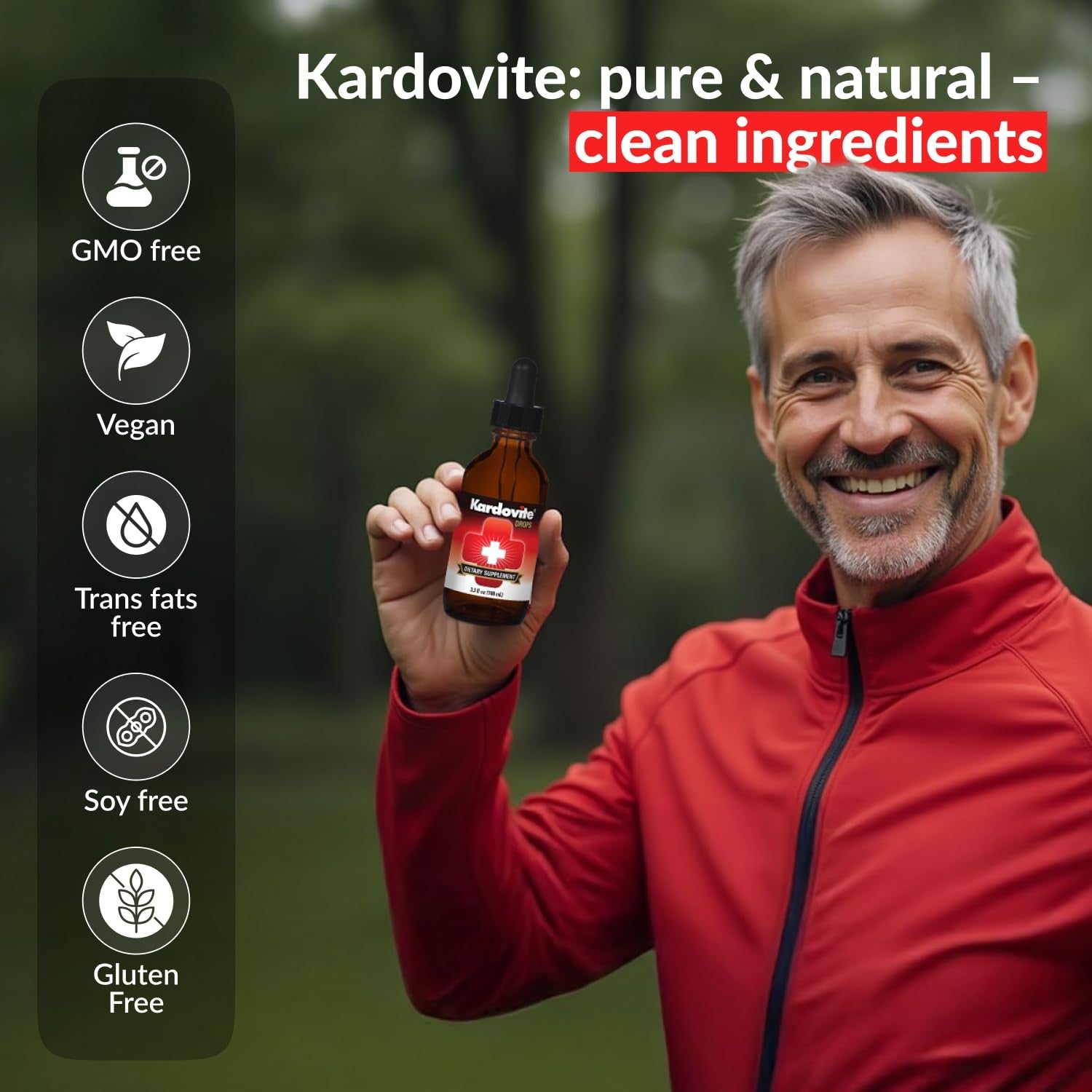 Kardovite Herbal Circulation Support Drops 100ml bottle with dropper, supporting circulatory wellness and healthy blood flow.
