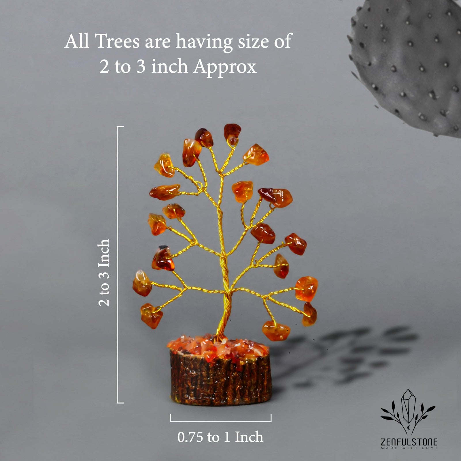 Set of 12 handcrafted crystal Tree of Life chakra gifts for women by ZENFULSTONE, featuring small, intricately designed crystal trees.
