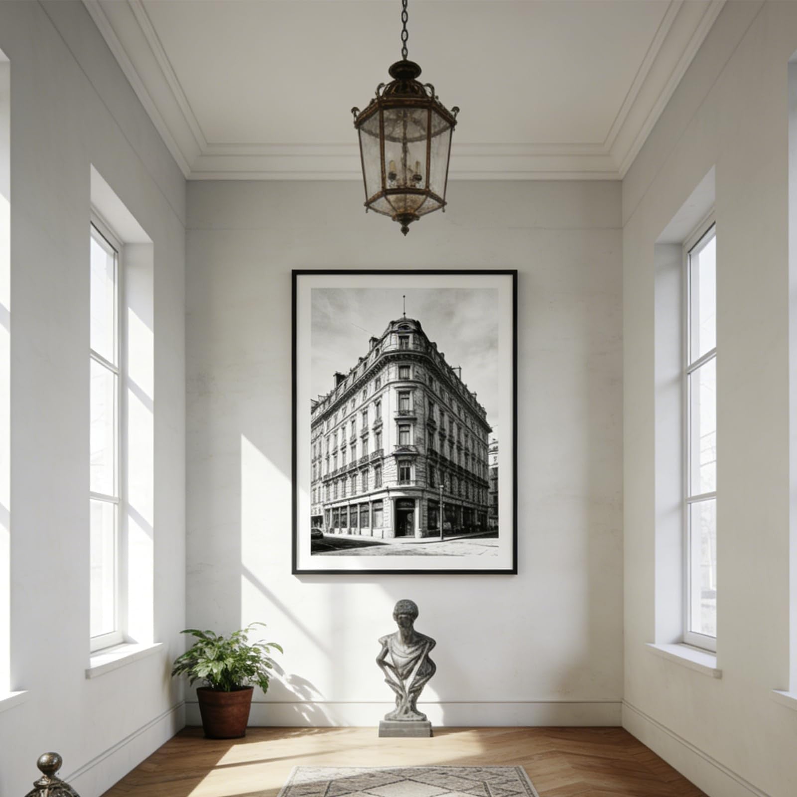 Set of four DB BOARDING 16x20 scratch-proof poster frames for wall gallery displays, showcasing sleek black frame design.