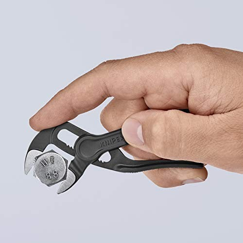 Knipex Cobra XS water pump pliers with adjustable jaw, compact design, and ergonomic grip for versatile gripping tasks.