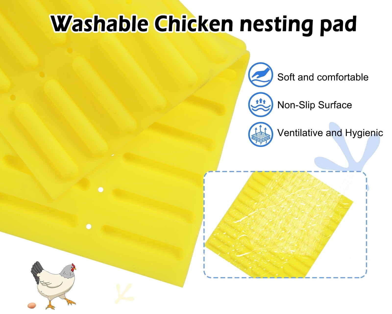Rockever chicken nesting box for hens, waterproof and ideal for laying eggs, with a durable, weatherproof design for poultry coops.