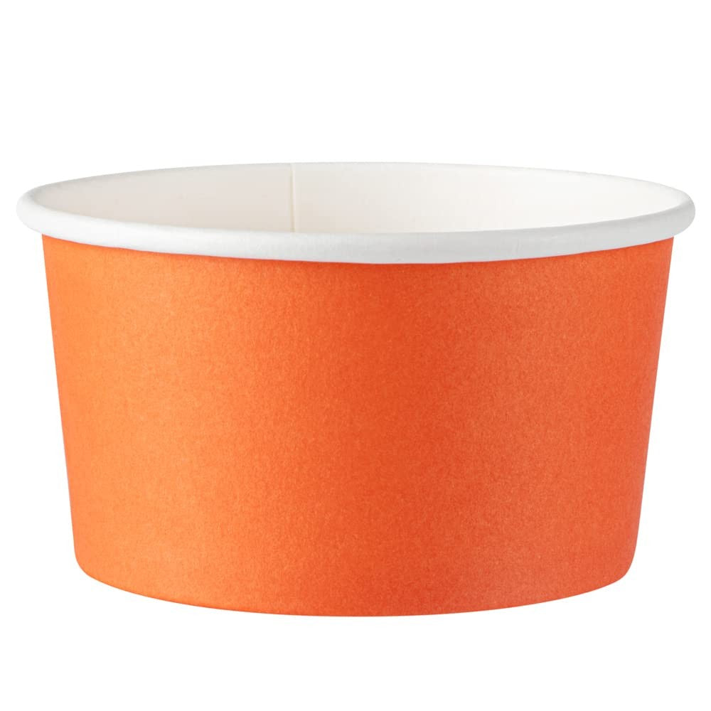 Coppetta 8-ounce dessert cups by Restaurantware with 200 disposable ice cream cups and separate lids, ideal for serving desserts.