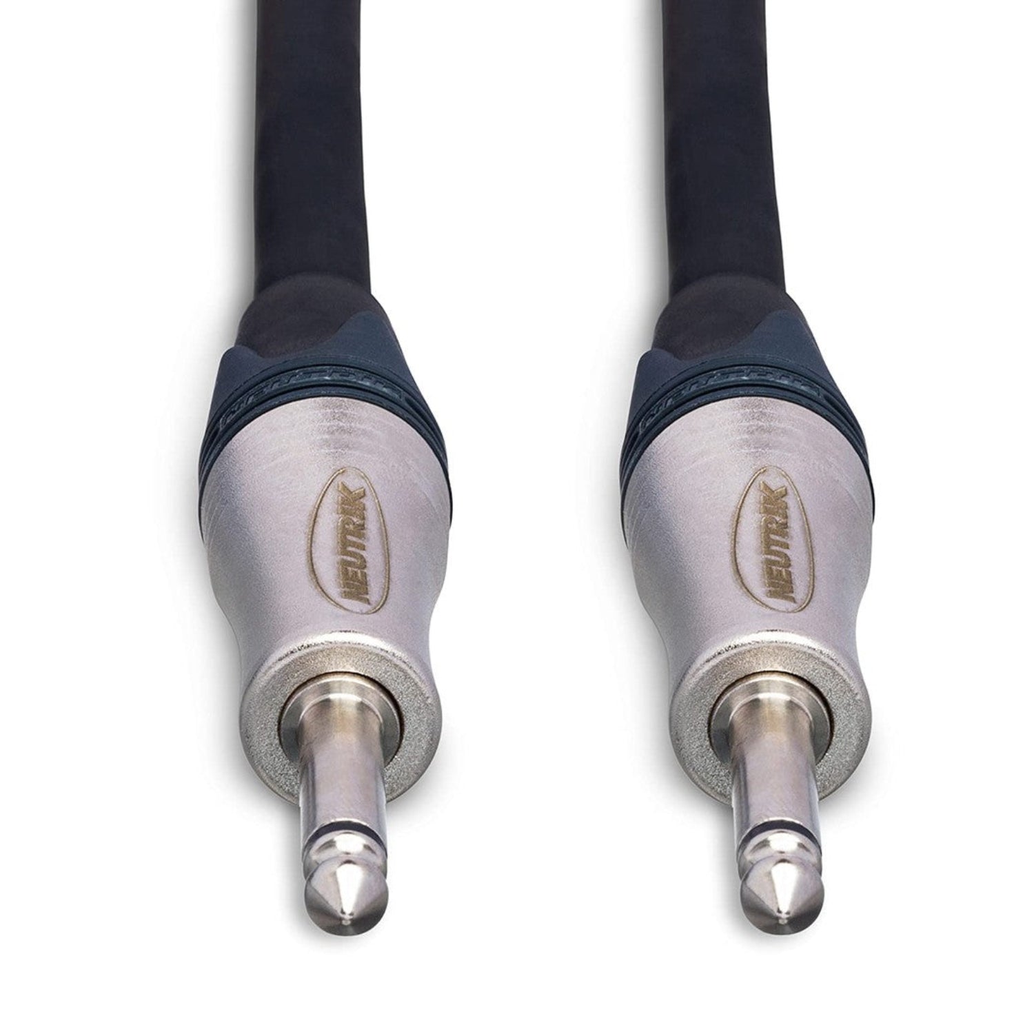 Hosa SKJ-230 Neutrik 1/4 inch TS speaker cable, 30ft long, with durable connectors and flexible black cable for audio connections