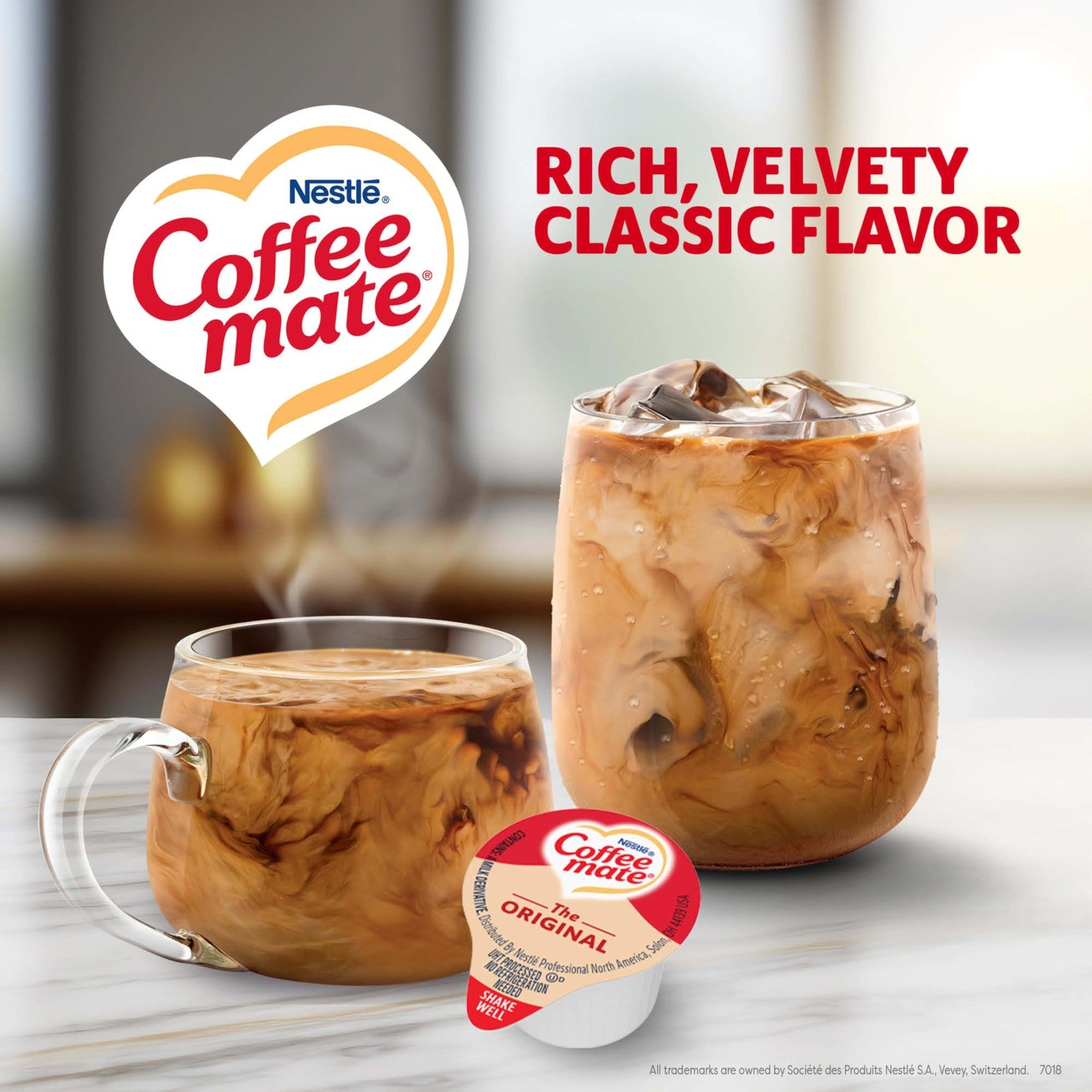 Nestle Coffee Mate Original Liquid Coffee Creamer Singles, non-dairy, 180 count, individual creamers for coffee.