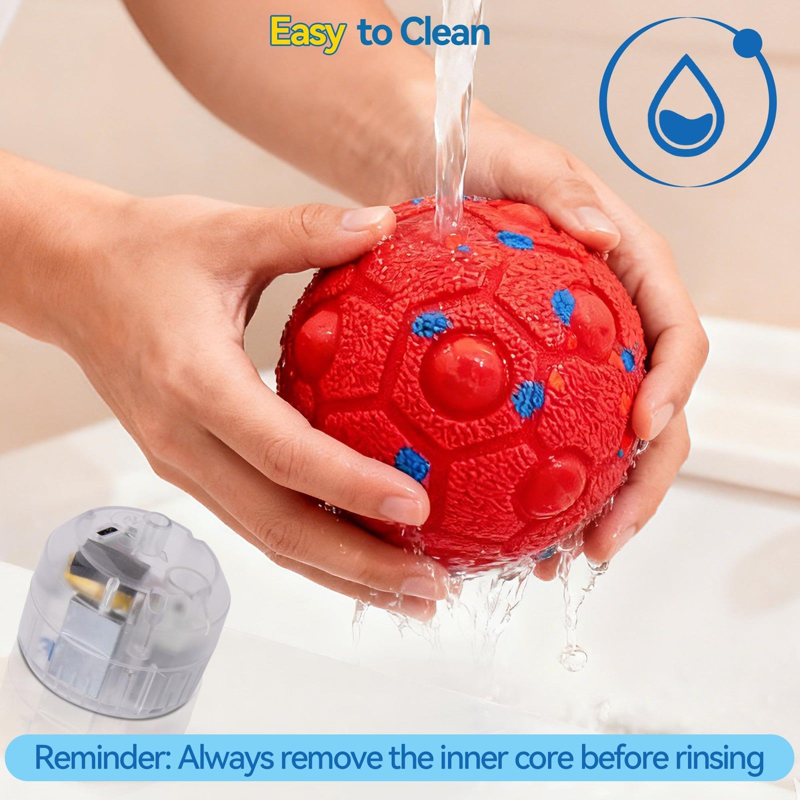 Newget interactive dog toy ball with remote, featuring three modes and smart moving functions for engaging pet play.
