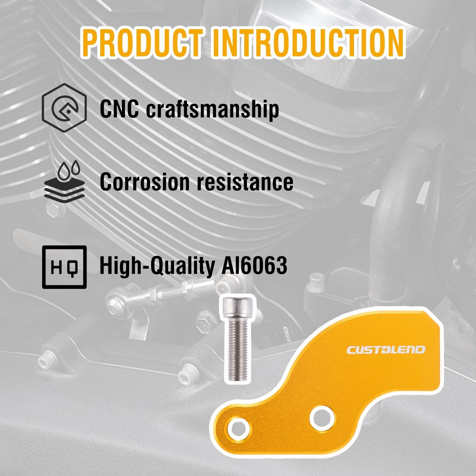Motorcycle neutral gear shifter kit for Harley Davidson, includes easy-find M8 shift lever in black finish.