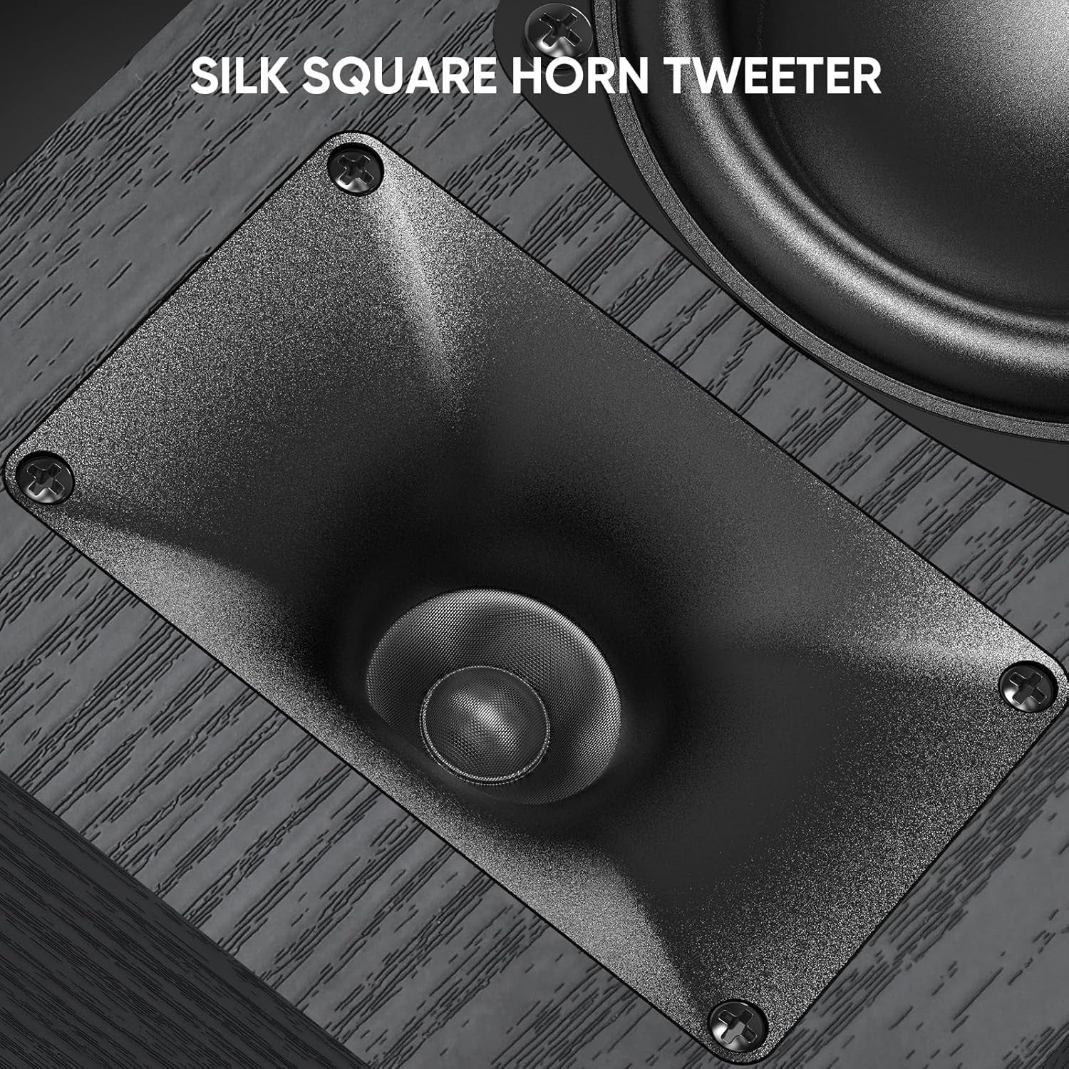 Saiyin passive bookshelf speakers with 4Ω impedance, designed for desktop use, requiring an amplifier for operation.