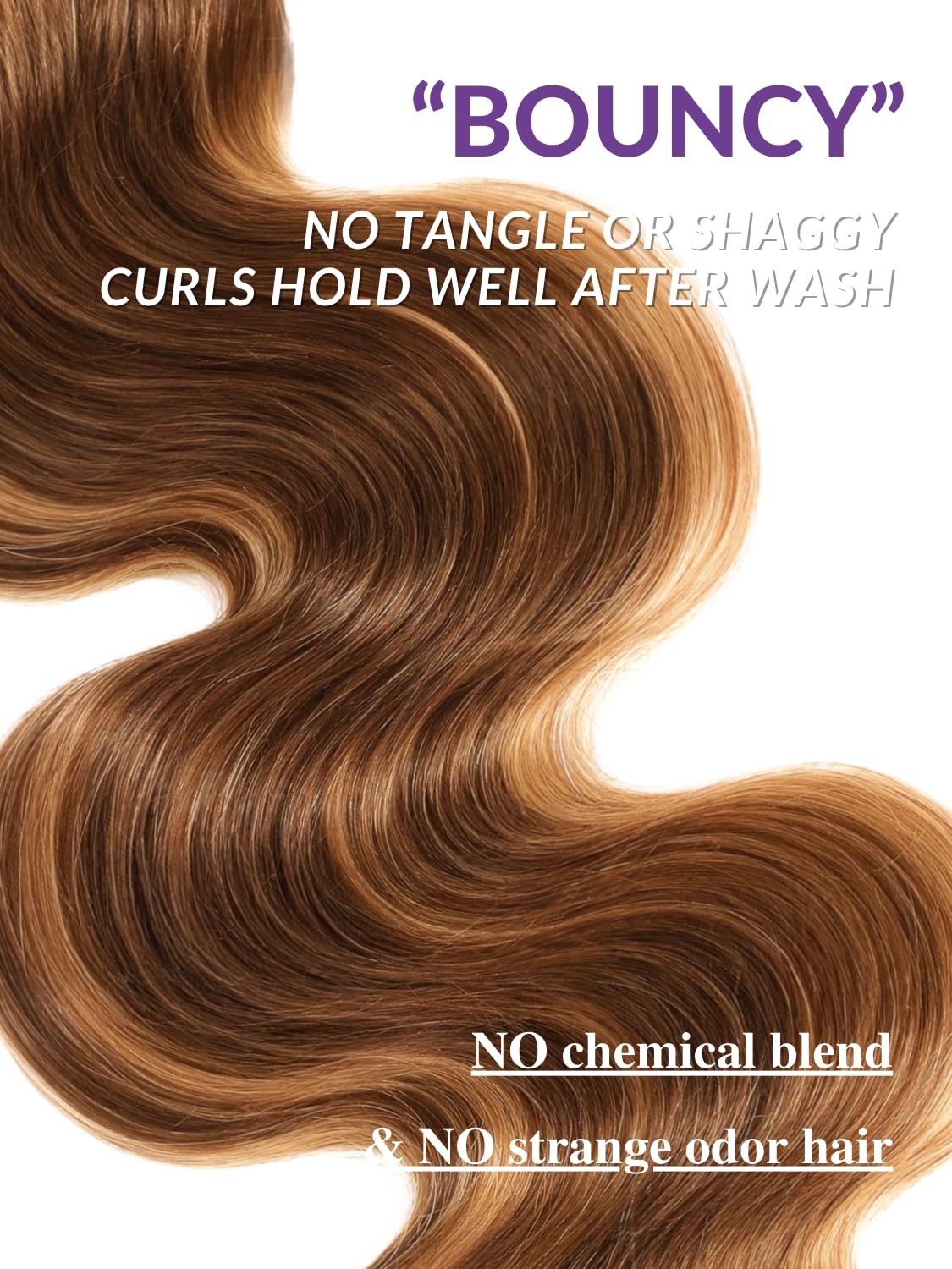 HERMOUS 13A double drawn honey blonde highlight thick body wave human hair bundles displayed in natural light
