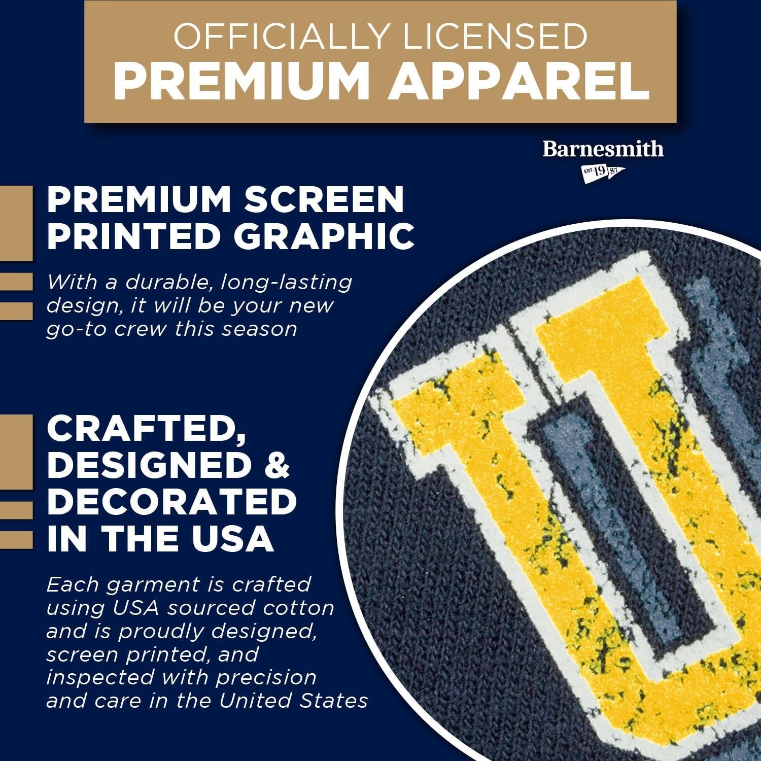 Barnesmith UCSD King Tritons unisex university apparel featuring university logo and team mascot in vibrant colors.