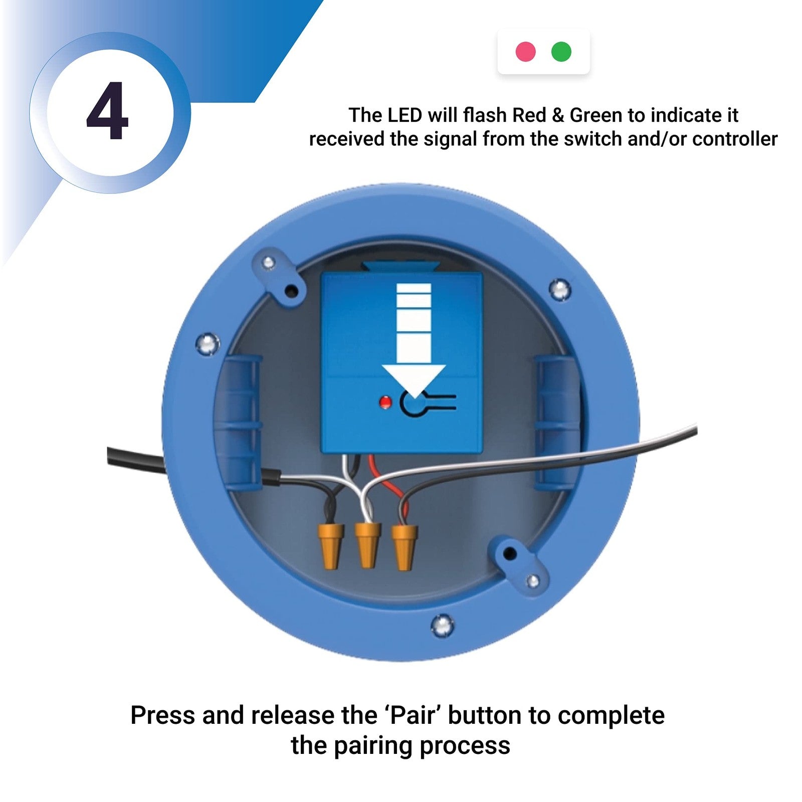 Wireless single-pole on/off decorator-style switch and receiver kit with sleek design and easy installation.