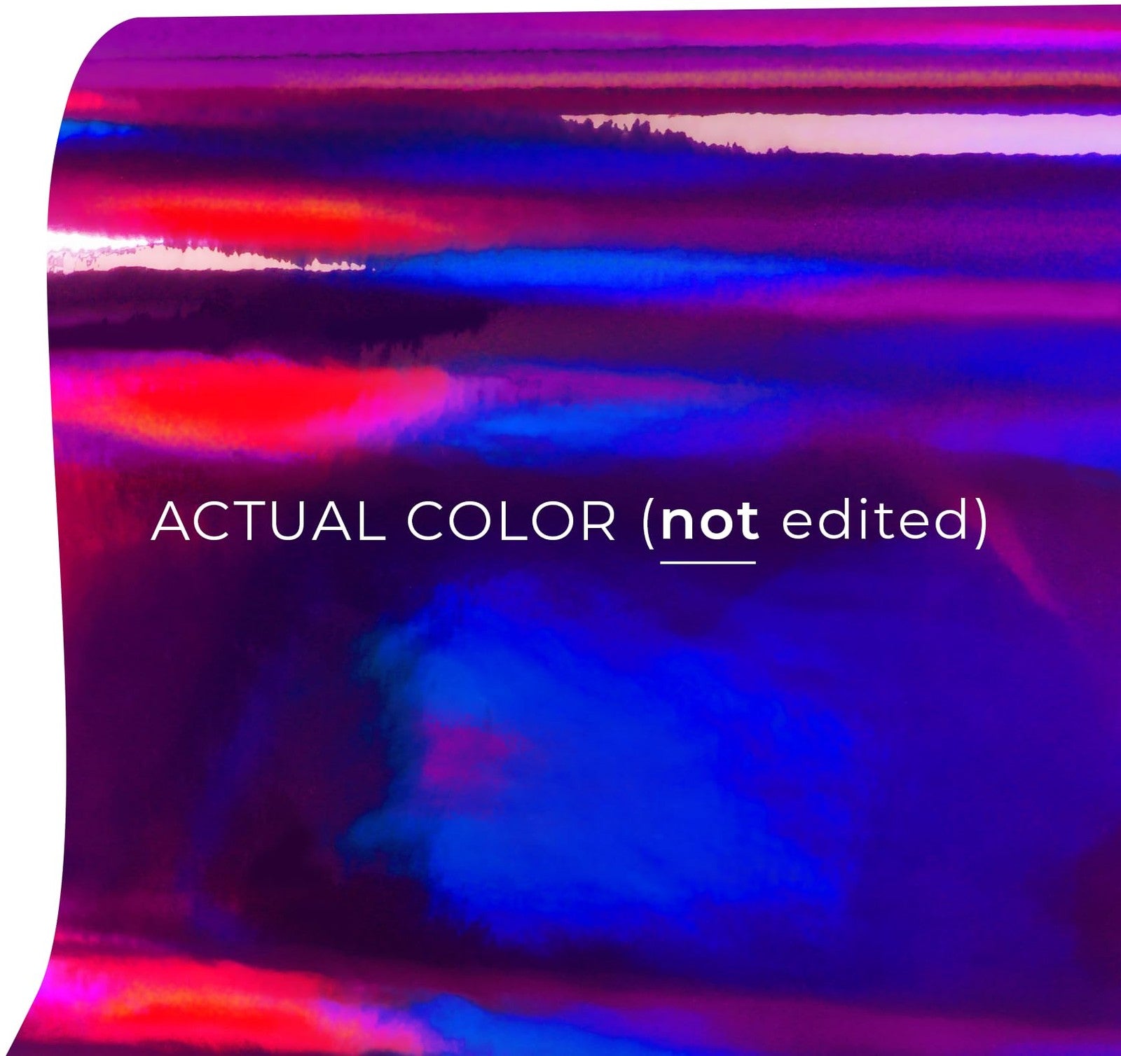 VViViD DECO65 Gloss Holographic Chrome Purple craft vinyl roll with shiny, reflective holographic finish and permanent adhesive backing.