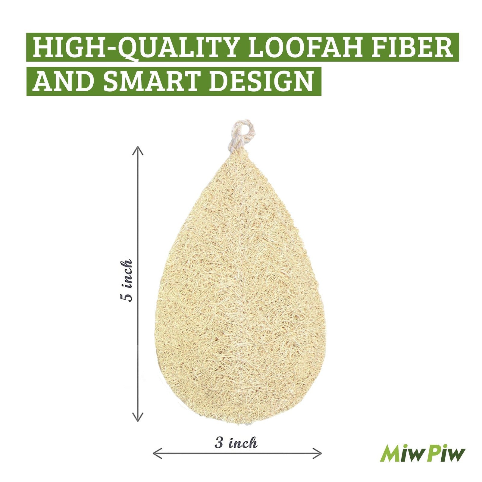 Miw Piw natural loofah dish sponge set of three, vegetable scrubbers for kitchen cleaning and dishwashing.
