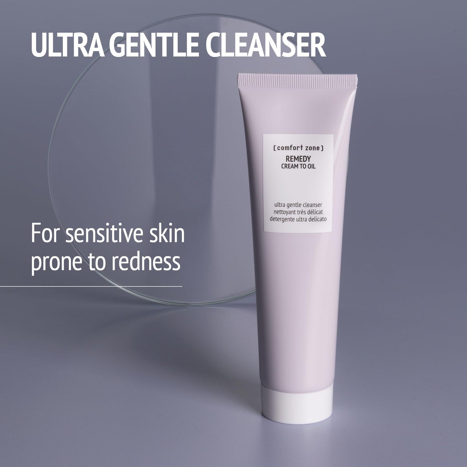 Comfort Zone Remedy soothing nourishing cream-to-oil cleanser for sensitive skin, showing the product bottle and packaging.