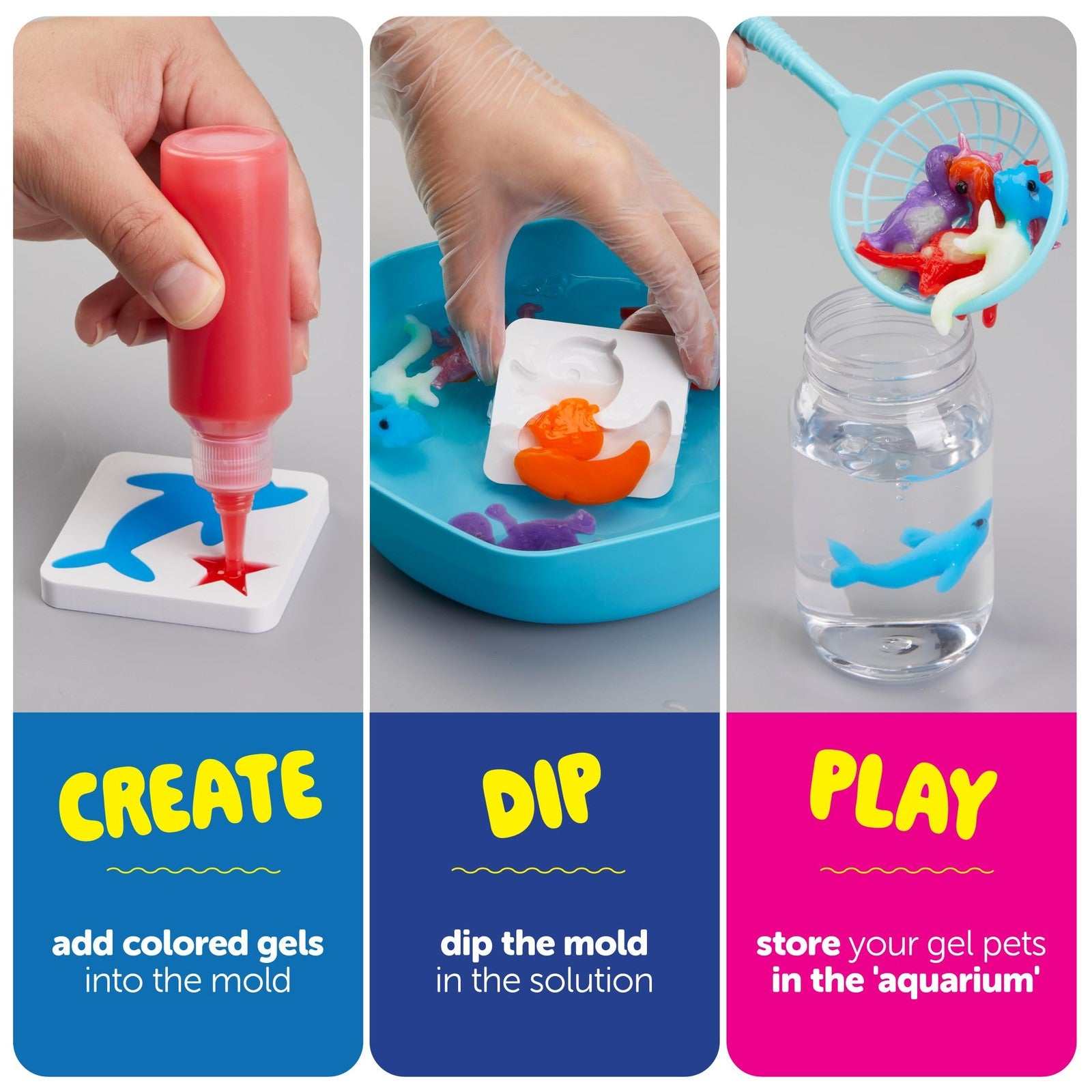 Dan&Darci Aqua Fairy Water Gel Kit with colorful magical water elves molds and accessories for kids' creative play