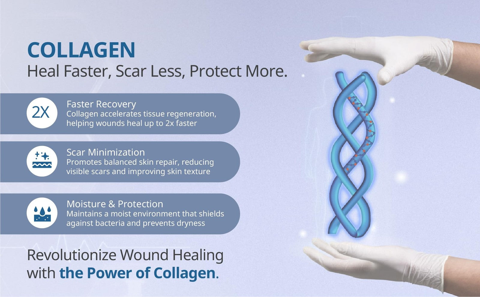 Celluheal Cellufil Collagen Particles for advanced wound care, shown in five clear vials with label details visible.