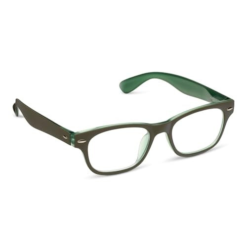 Green Bellissima Focus eyeglasses by Peepers by PeeperSpecs with rectangular frames and clear lenses.