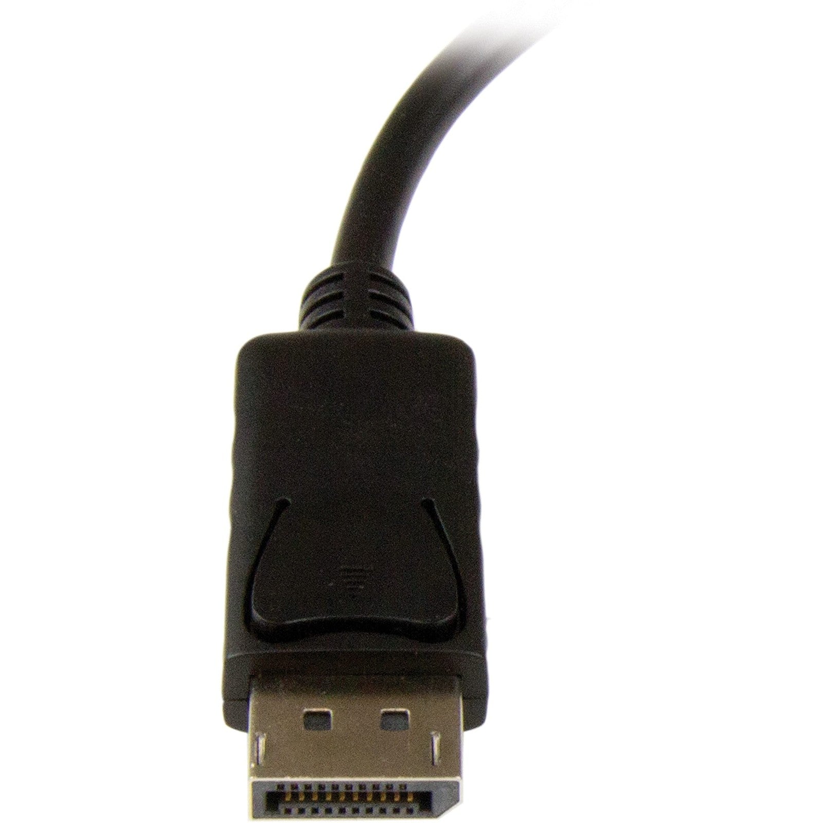 StarTech.com DisplayPort to VGA adapter with audio showing HDMI connector and VGA port, capable of 1920x1200 resolution.