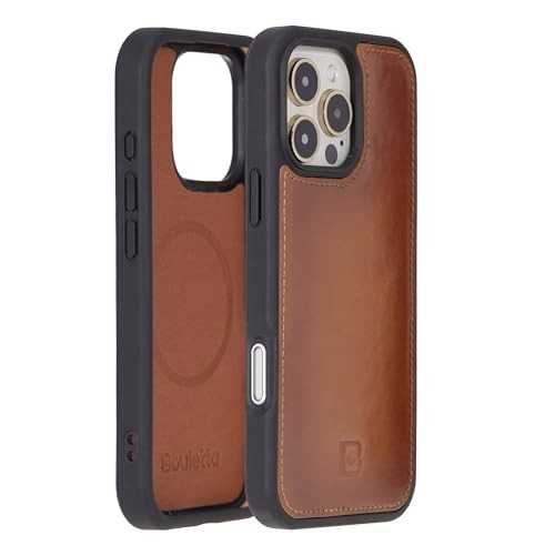 Bouletta iPhone 16 Pro case wallet with MagSafe, kickstand, and impact-resistant design, showing the sleek black protective cover.