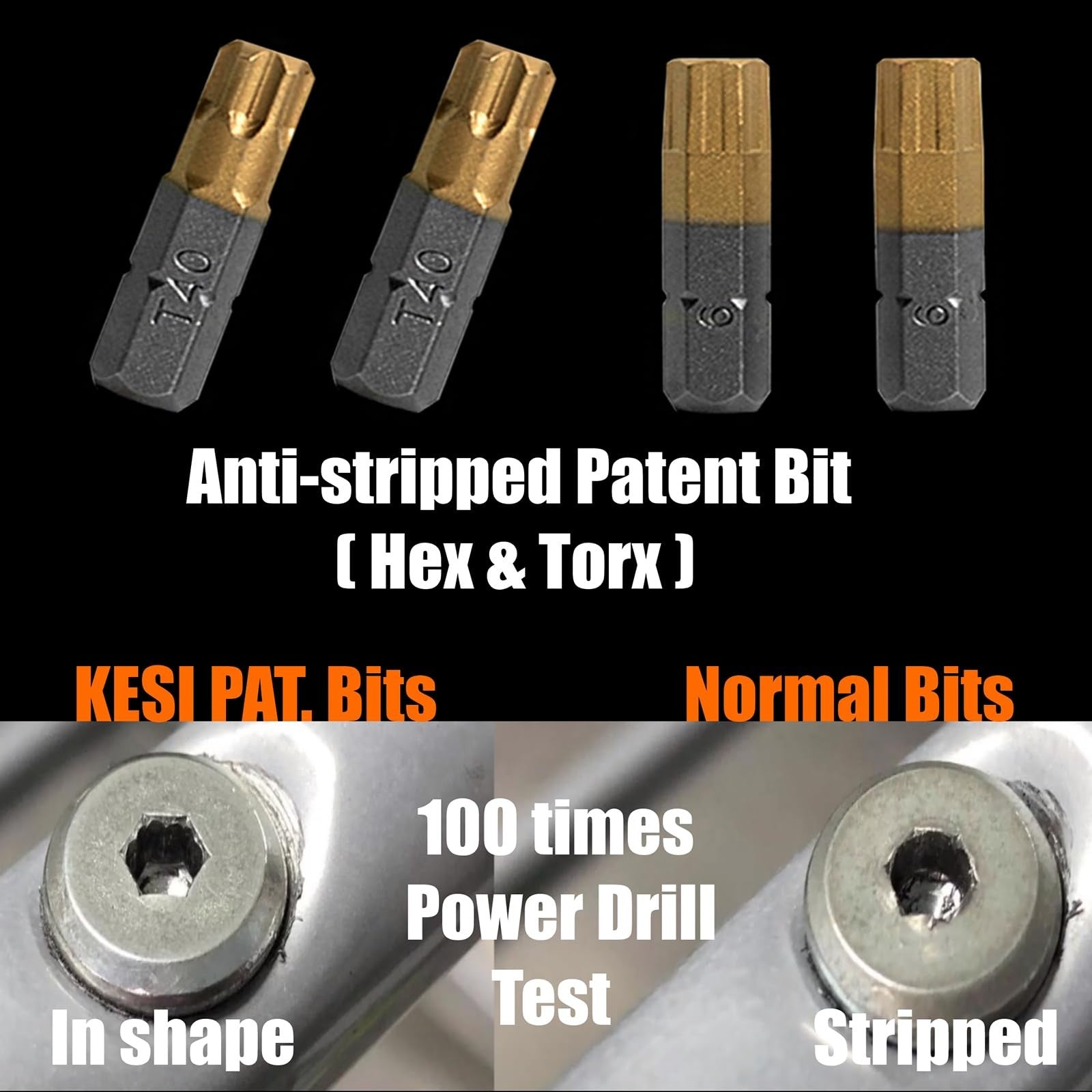 KESI 29-piece Torx bit set with ratchet and flex-head design, S2 steel tools with TiN coating for durability and versatile use