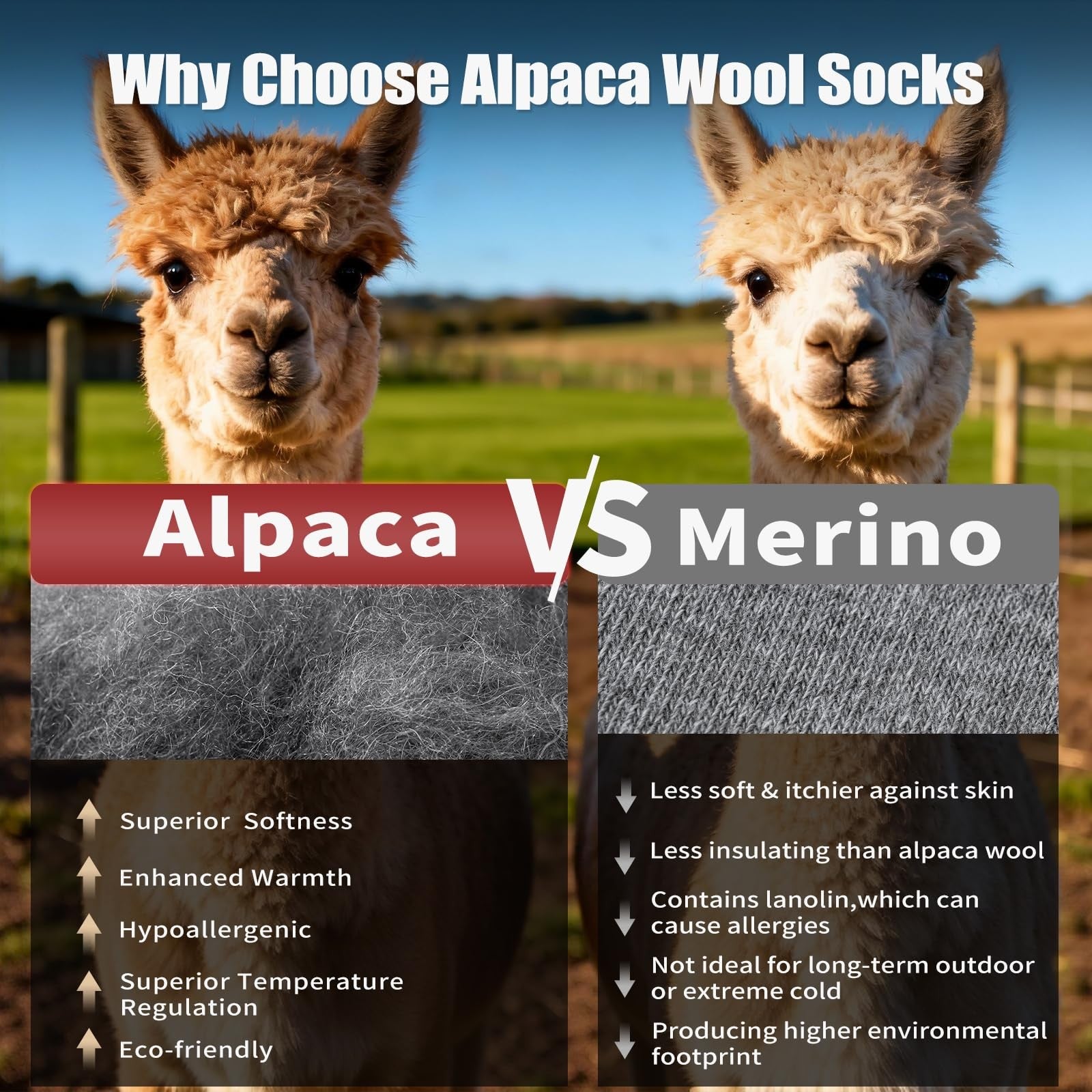ORVYTHA alpaca wool boot socks for men and women, thick, thermal, and warm for cold weather wear.