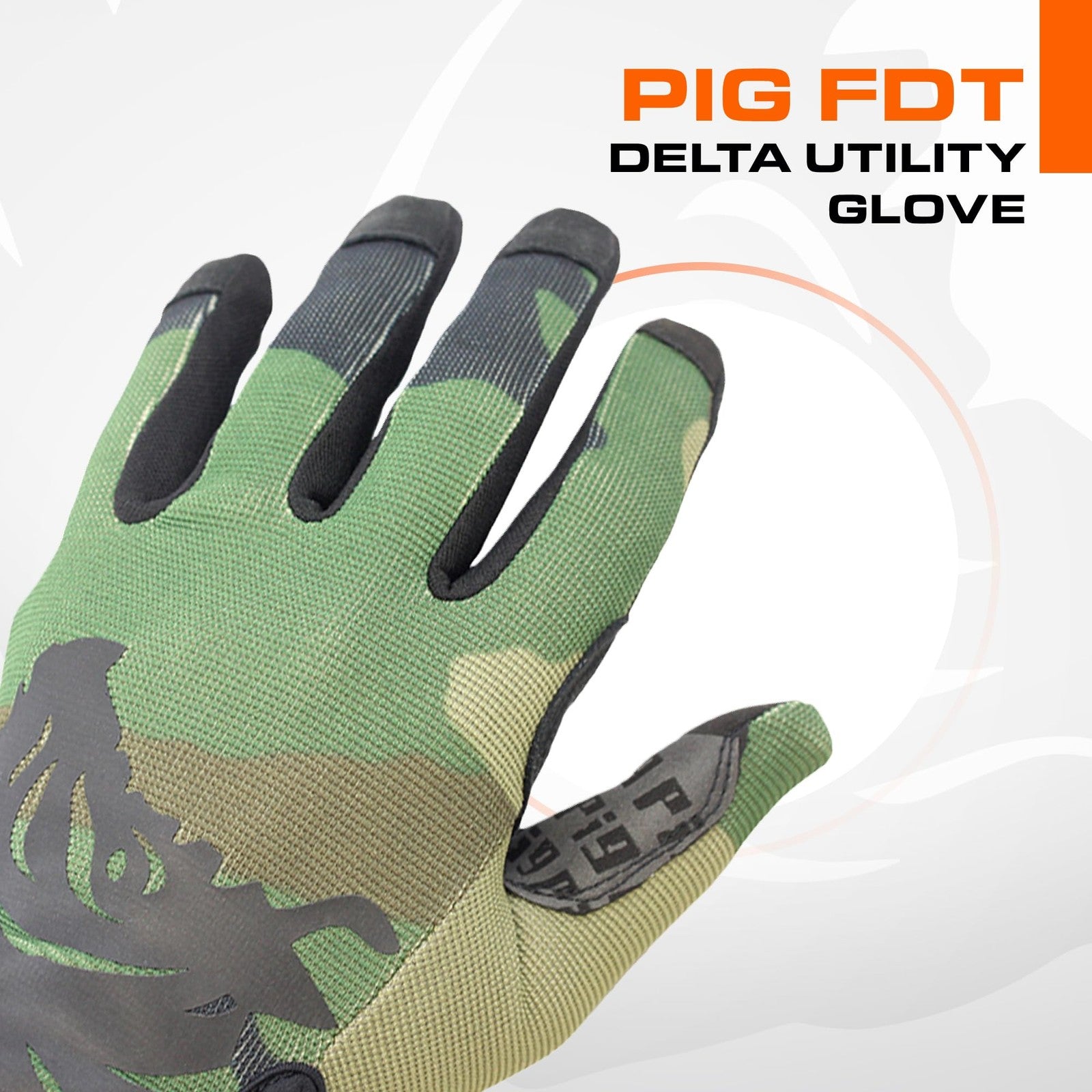 PIG Delta Utility Tactical Gloves with touchscreen compatibility and high dexterity, designed for versatile hand protection.