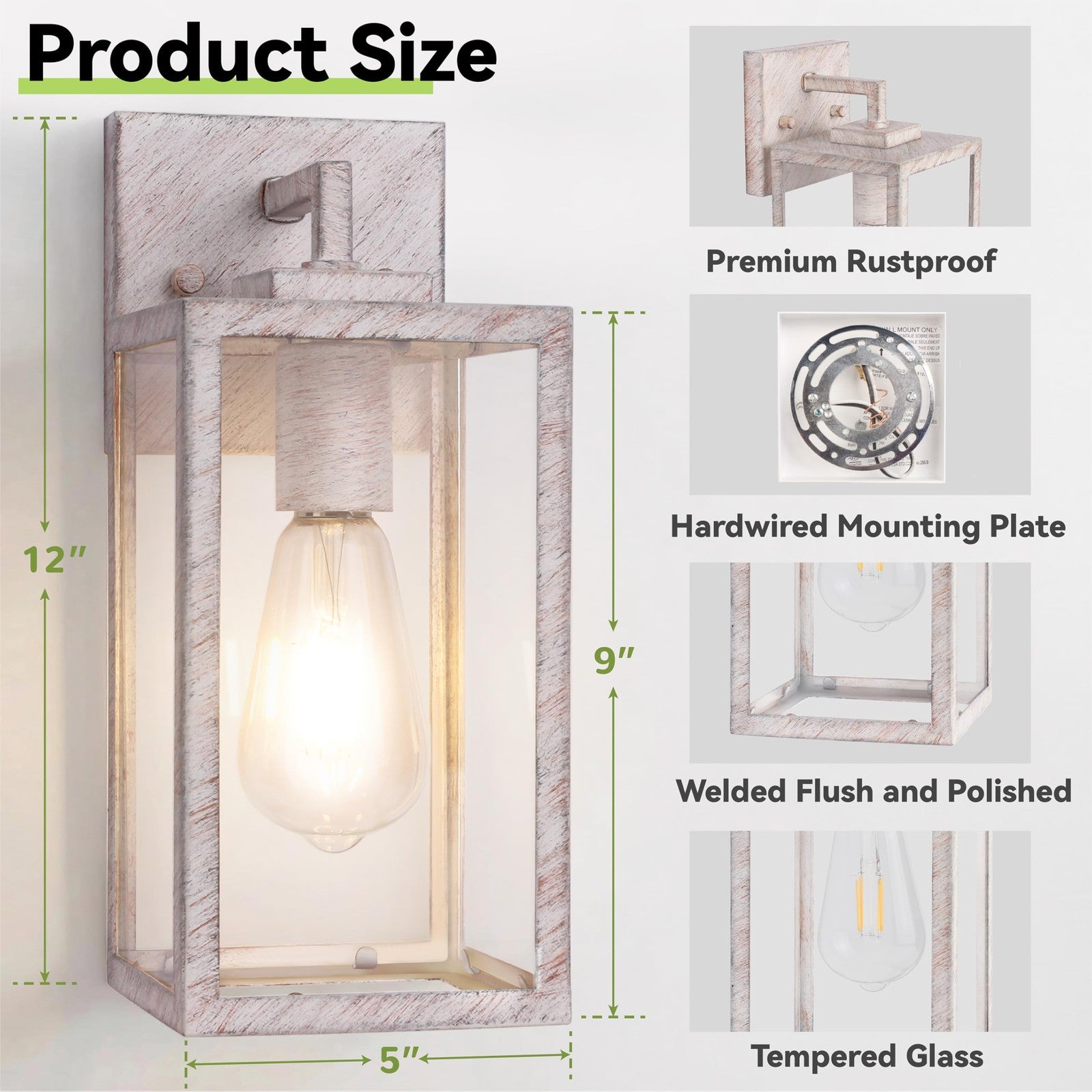Outdoor waterproof wall light fixture with sconce design suitable for exterior walls, ideal for outdoor lighting.