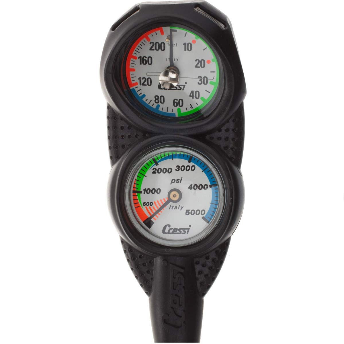 Cressi Mini Console PD2 Imperial dive computer with digital display and controls, used for underwater depth and pressure monitoring.